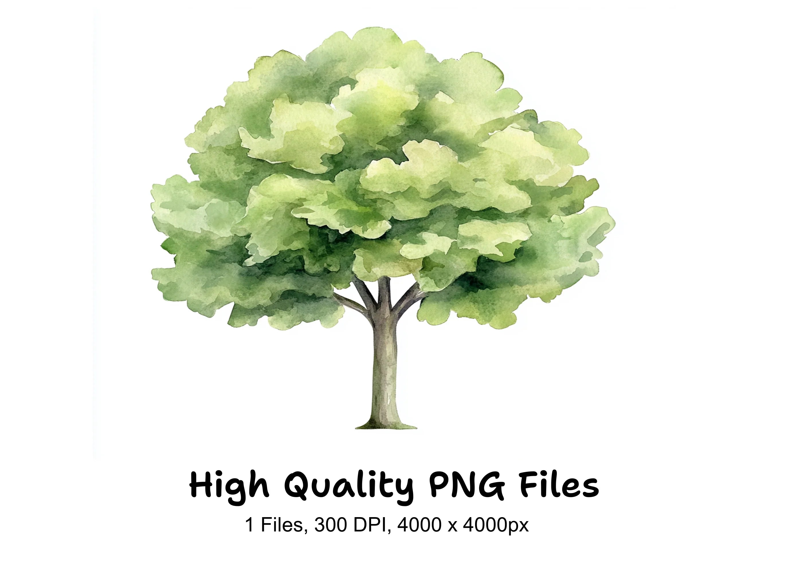 Green Tree Clipart Bundle
