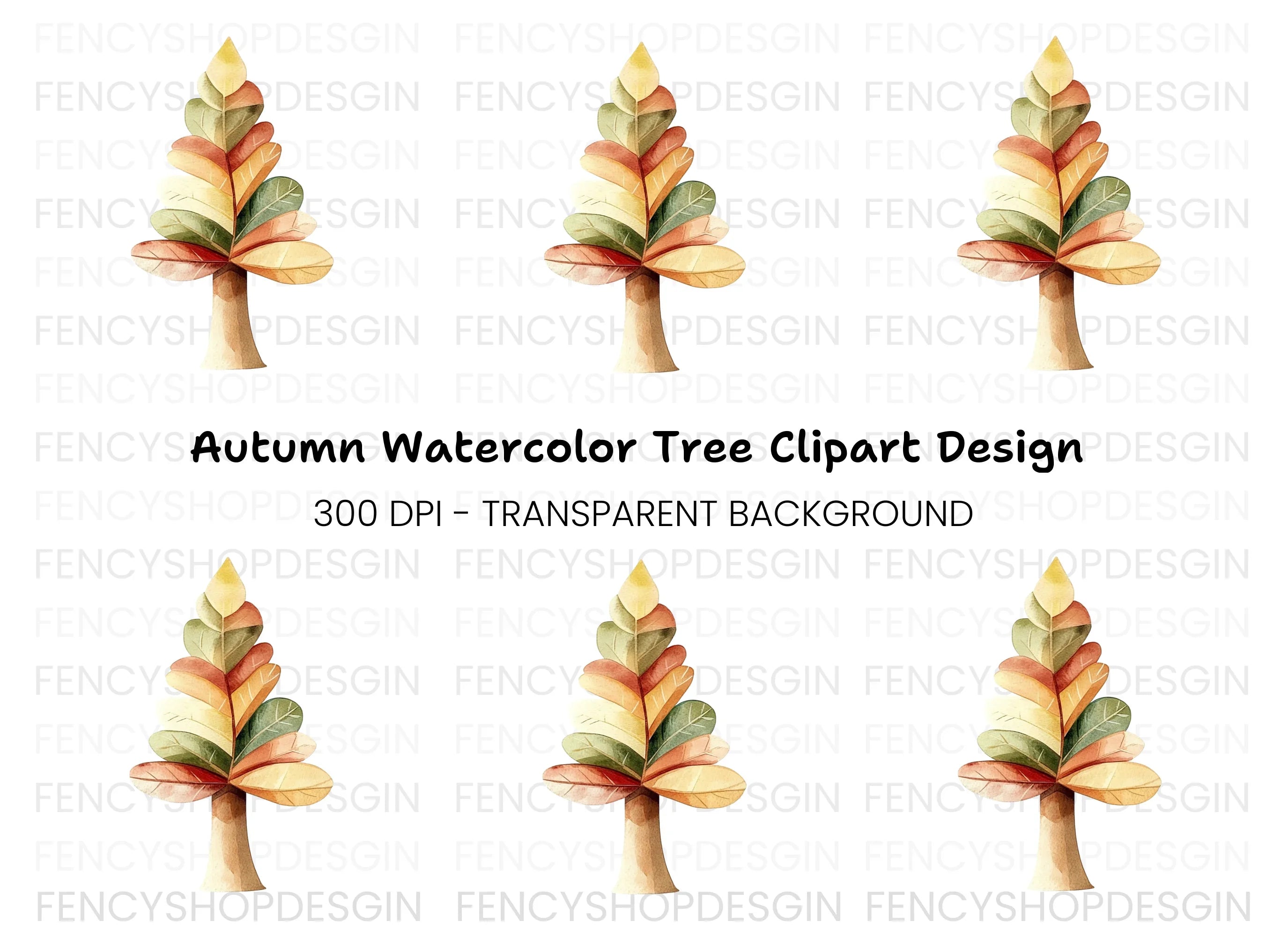Autumn Tree Clipart Bundle