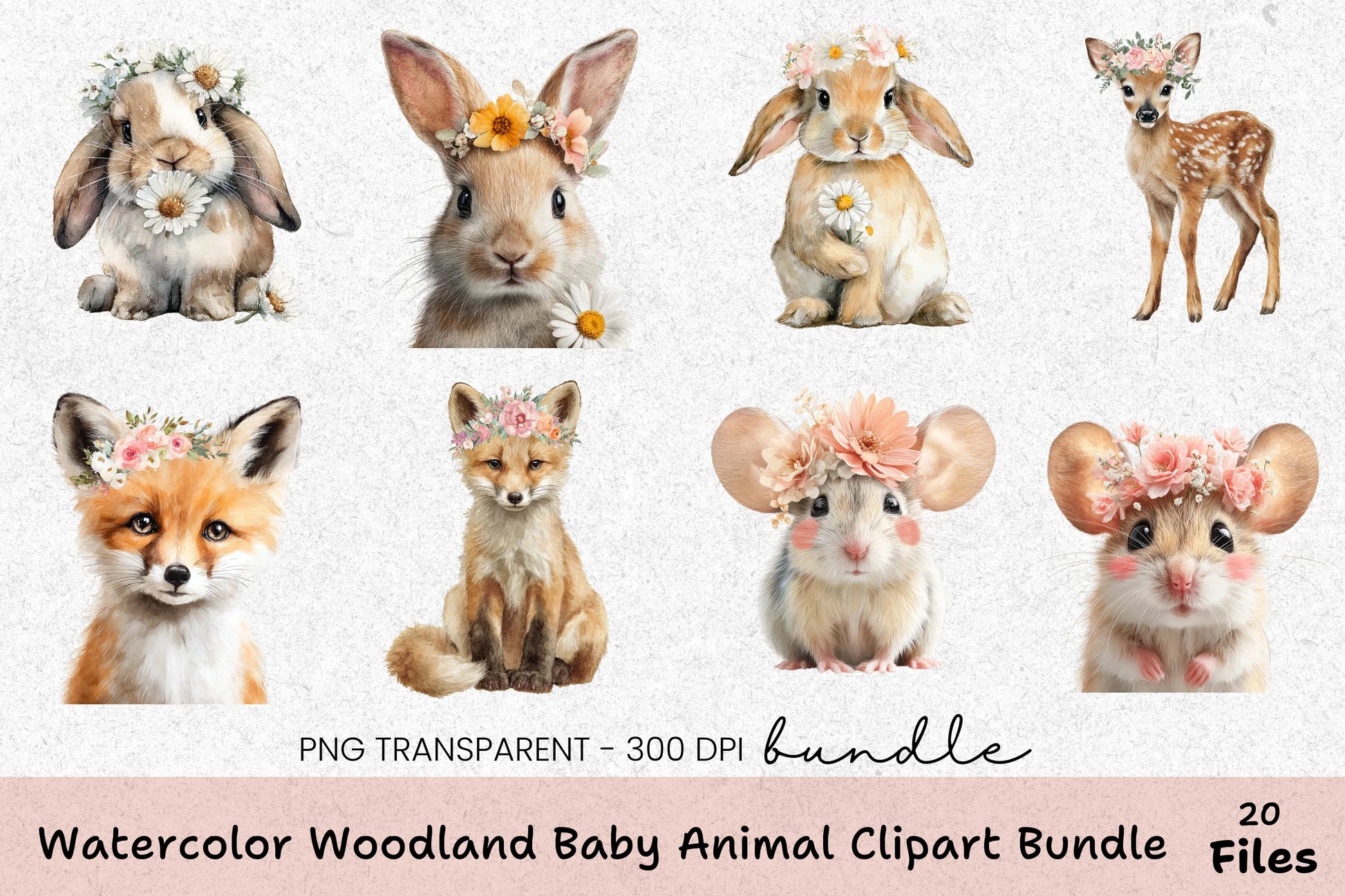 Woodland Baby Animal Clipart Bundle - CraftNest - Digital Crafting and Art