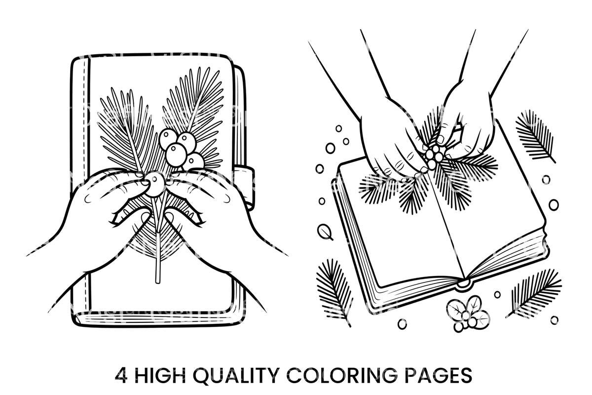 Christmas Hands Decorating Planner Coloring Books