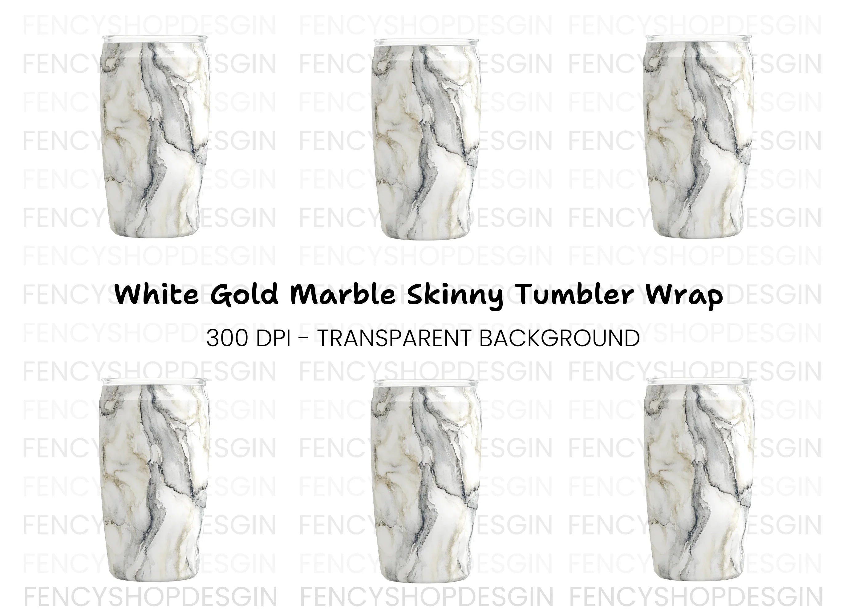 Marble Can Tumbler Clipart Bundle