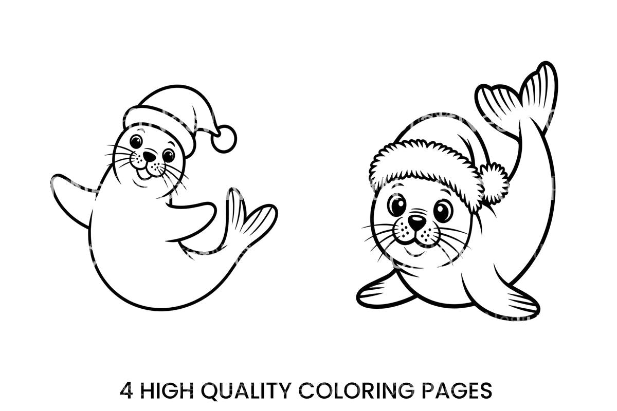 Christmas Seal Pups Fun Coloring Books