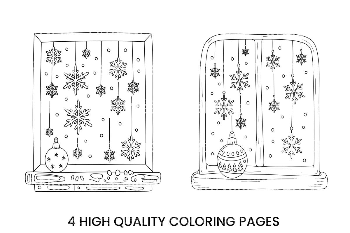 Winter Window Ornament Coloring Books