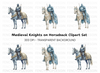 Knights on Horseback Clipart Bundle