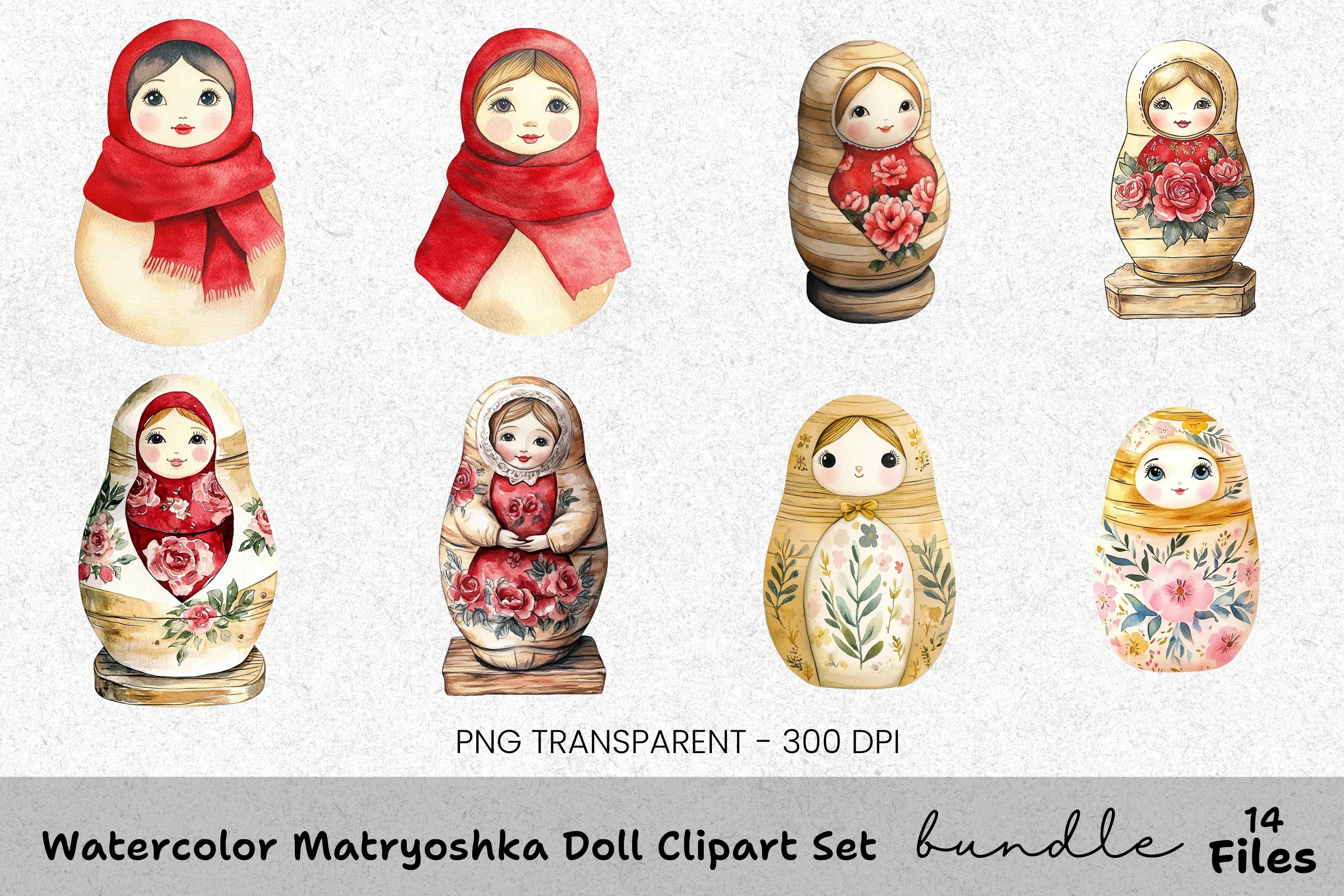 Matryoshka Doll Clipart Bundle