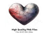 Cracked Stone Heart Clipart Bundle