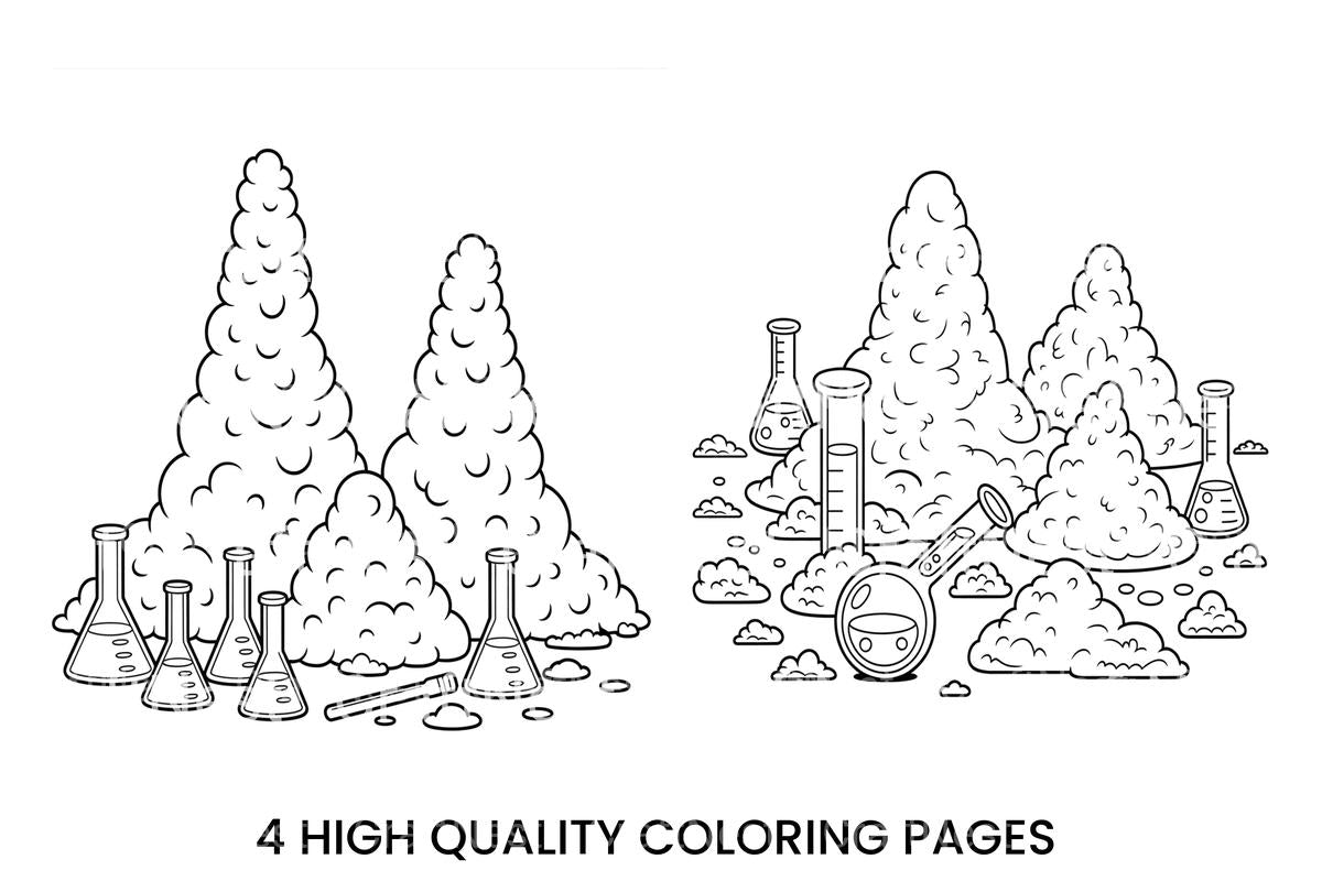 Science Experiments Volcanoes Coloring Books