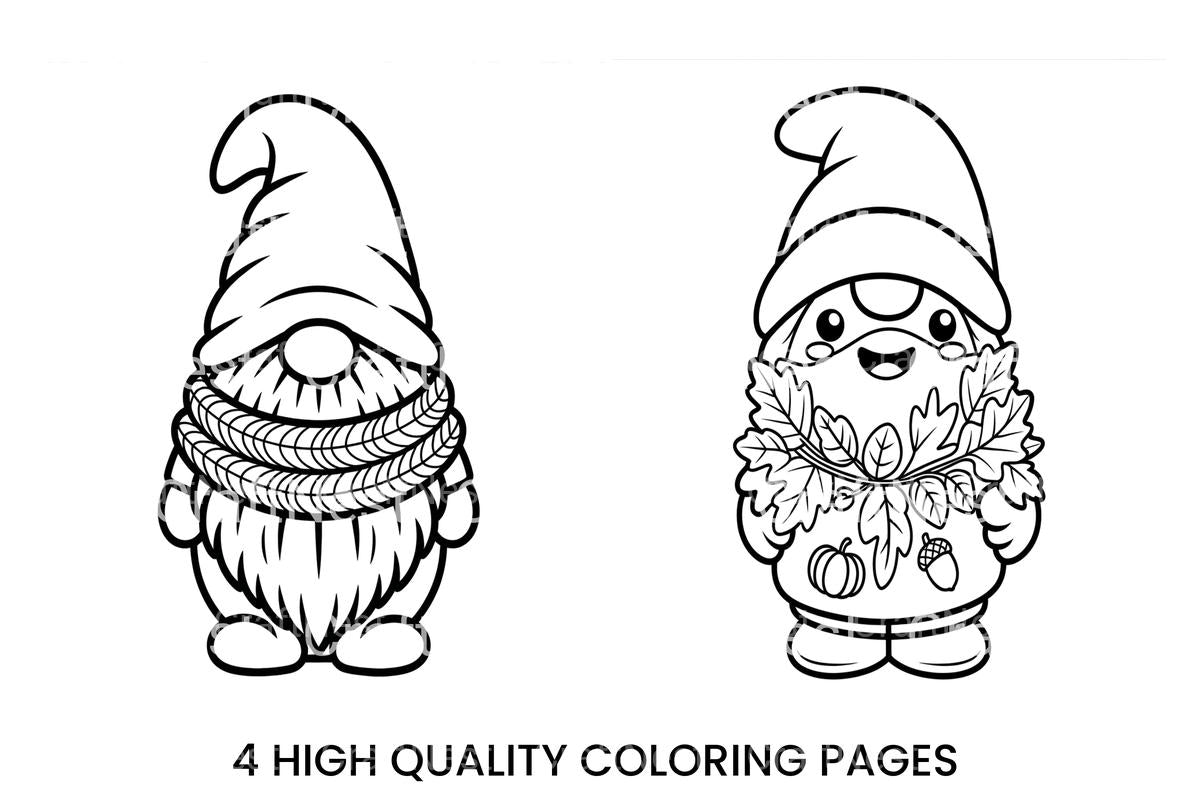 Cozy Autumn Gnomes Coloring Books
