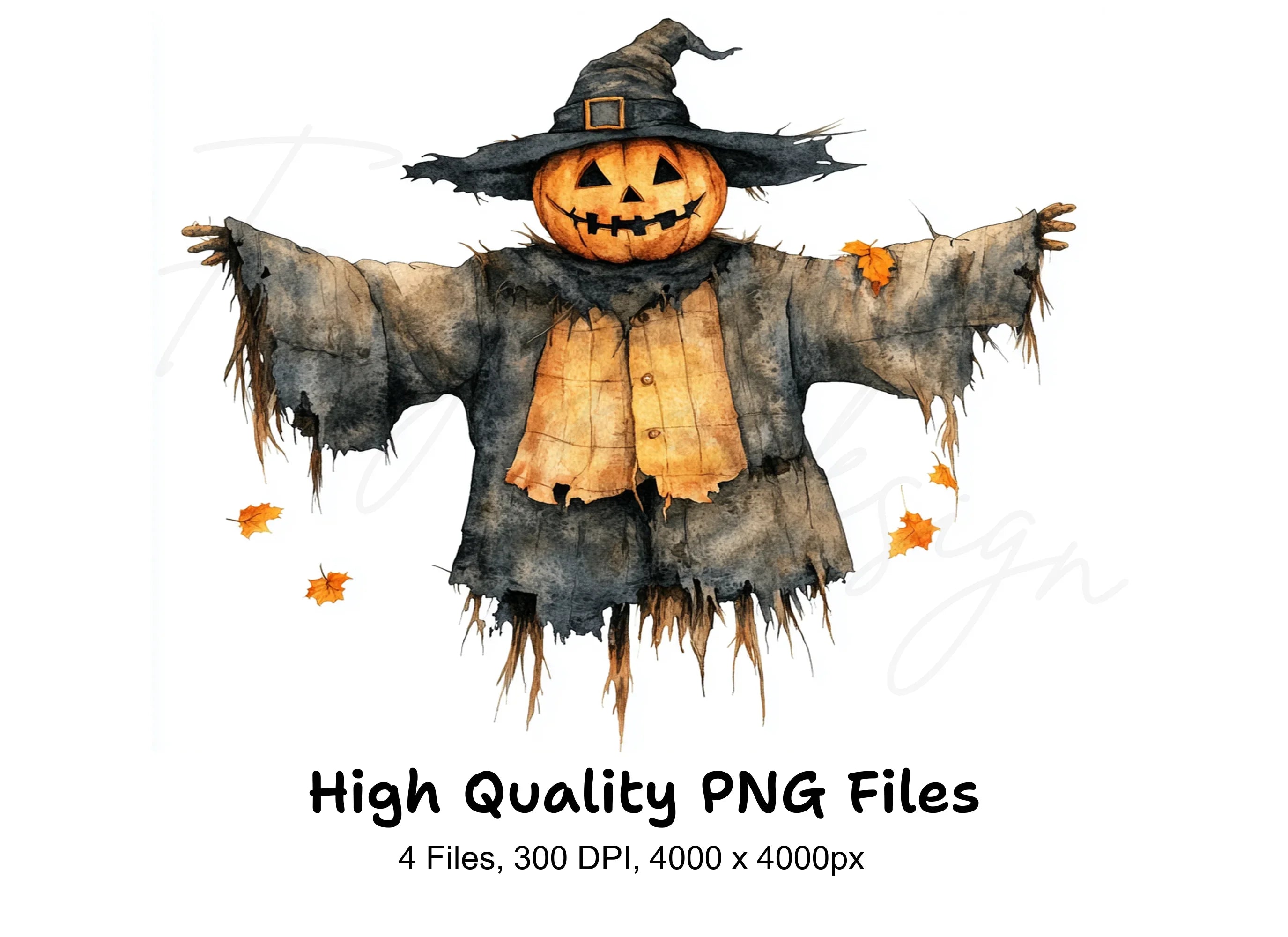 Halloween Scarecrow Clipart Bundle
