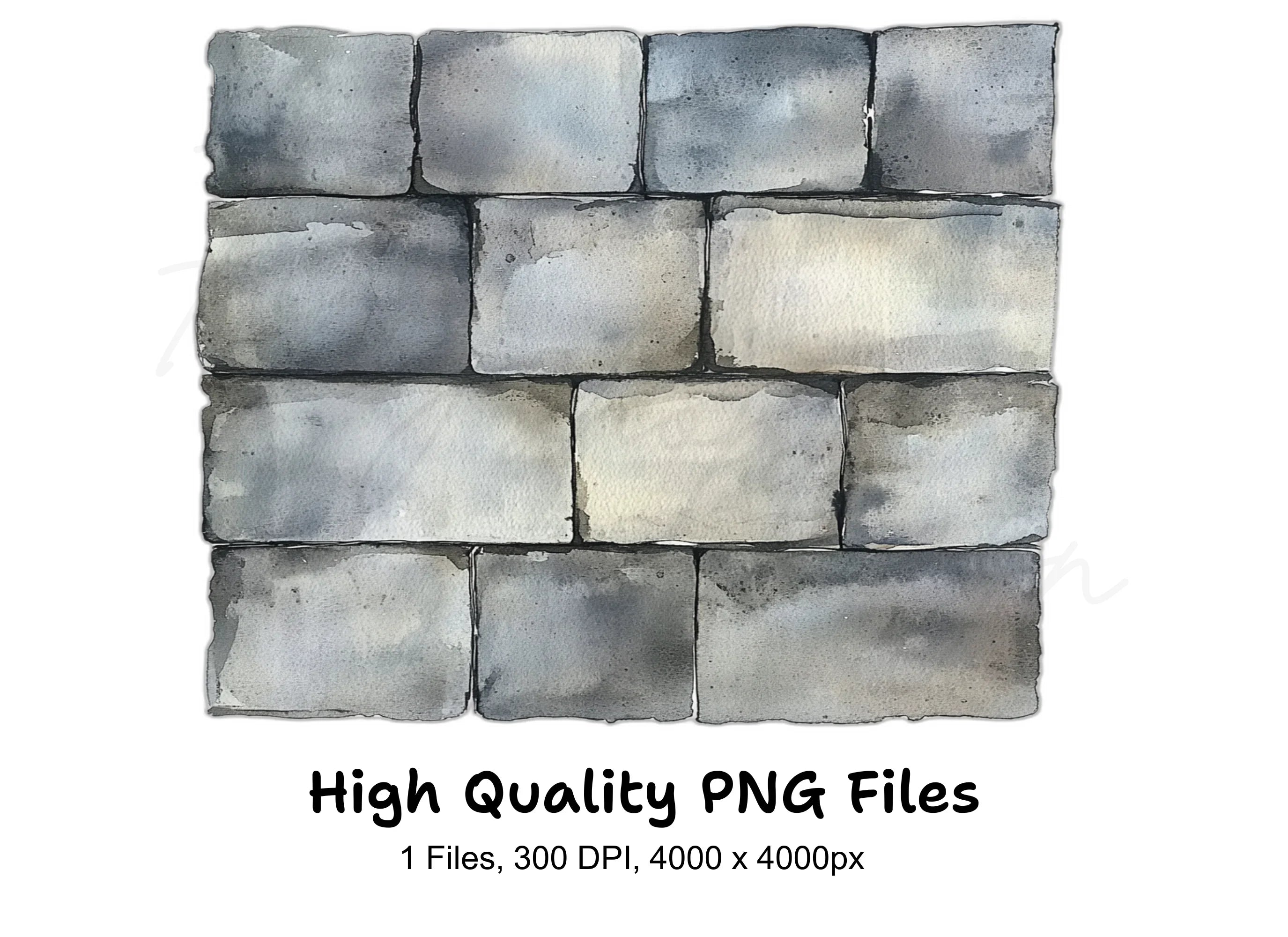 Grey Brick Wall Clipart Bundle
