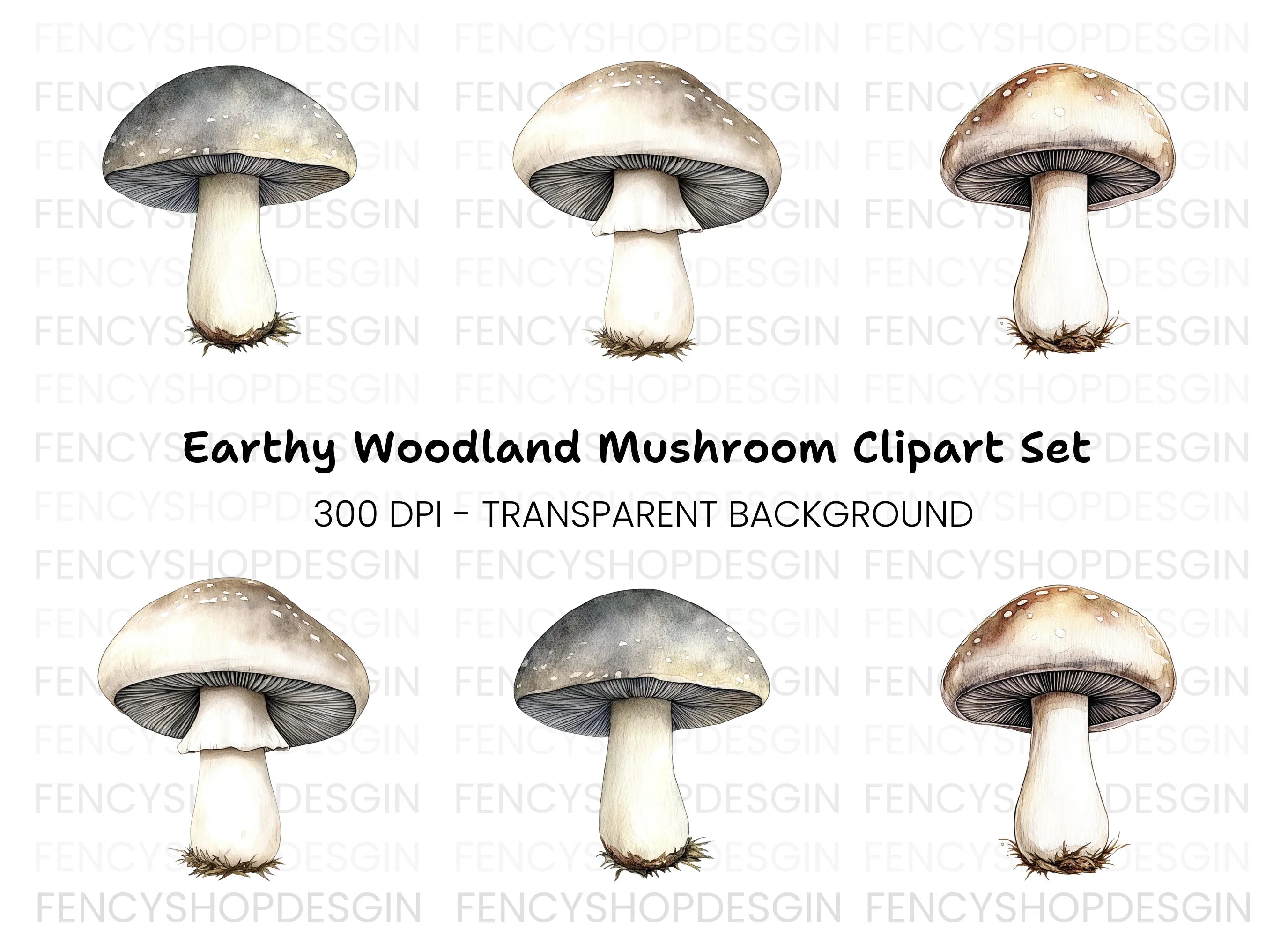 Mushroom Clipart Bundle