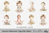 Peaceful Yoga Kids Clipart Bundle