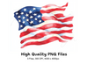 Waving American Flag Clipart Bundle