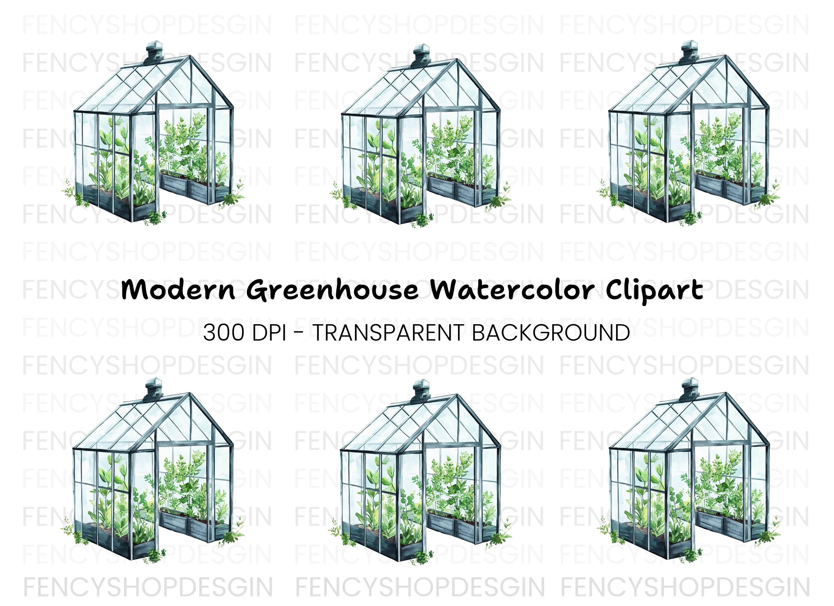 Greenhouse Clipart Bundle