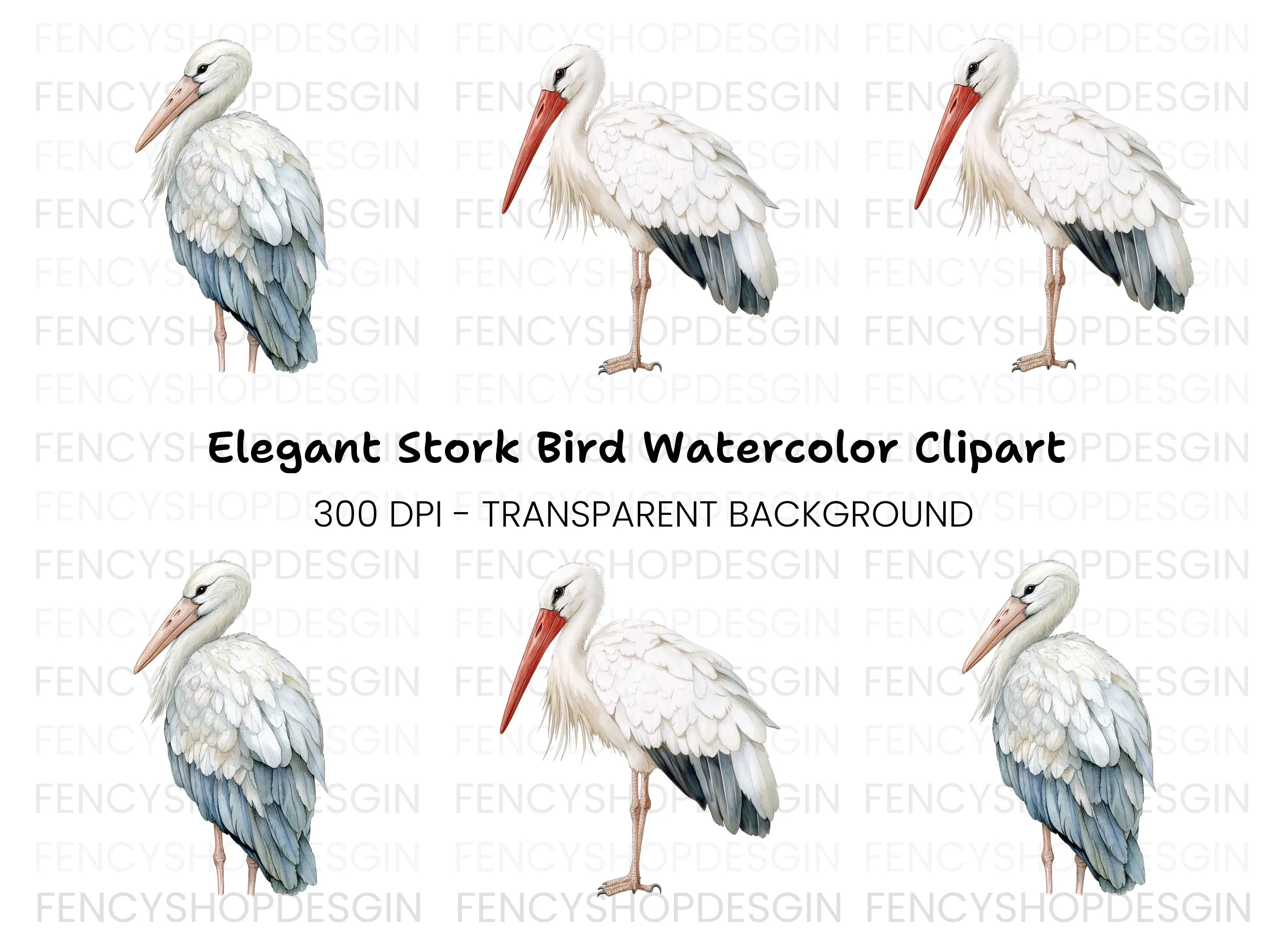 Vibrant Stork Designs Clipart Bundle
