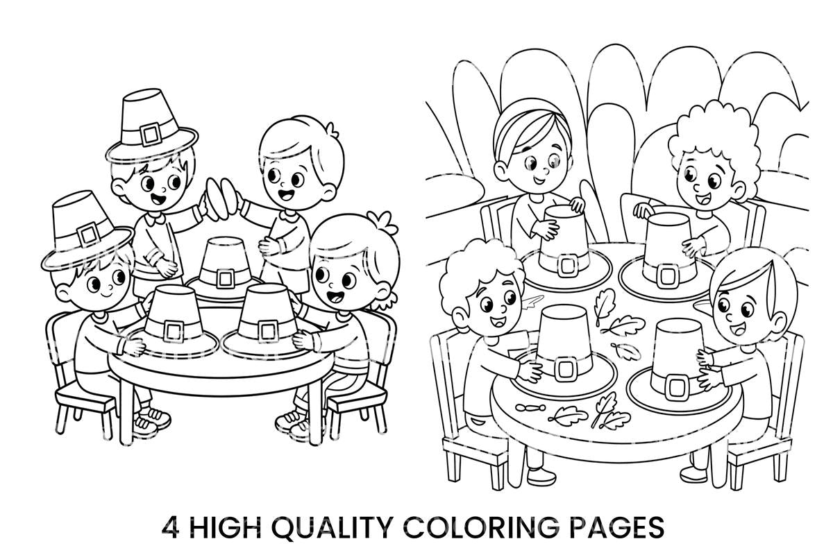 Thanksgiving Kids Coloring Books