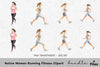 Active Women Running Fitness Clipart Bundle