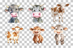 Funny Cartoon Cow Clipart Bundle - CraftNest - Digital Crafting and Art