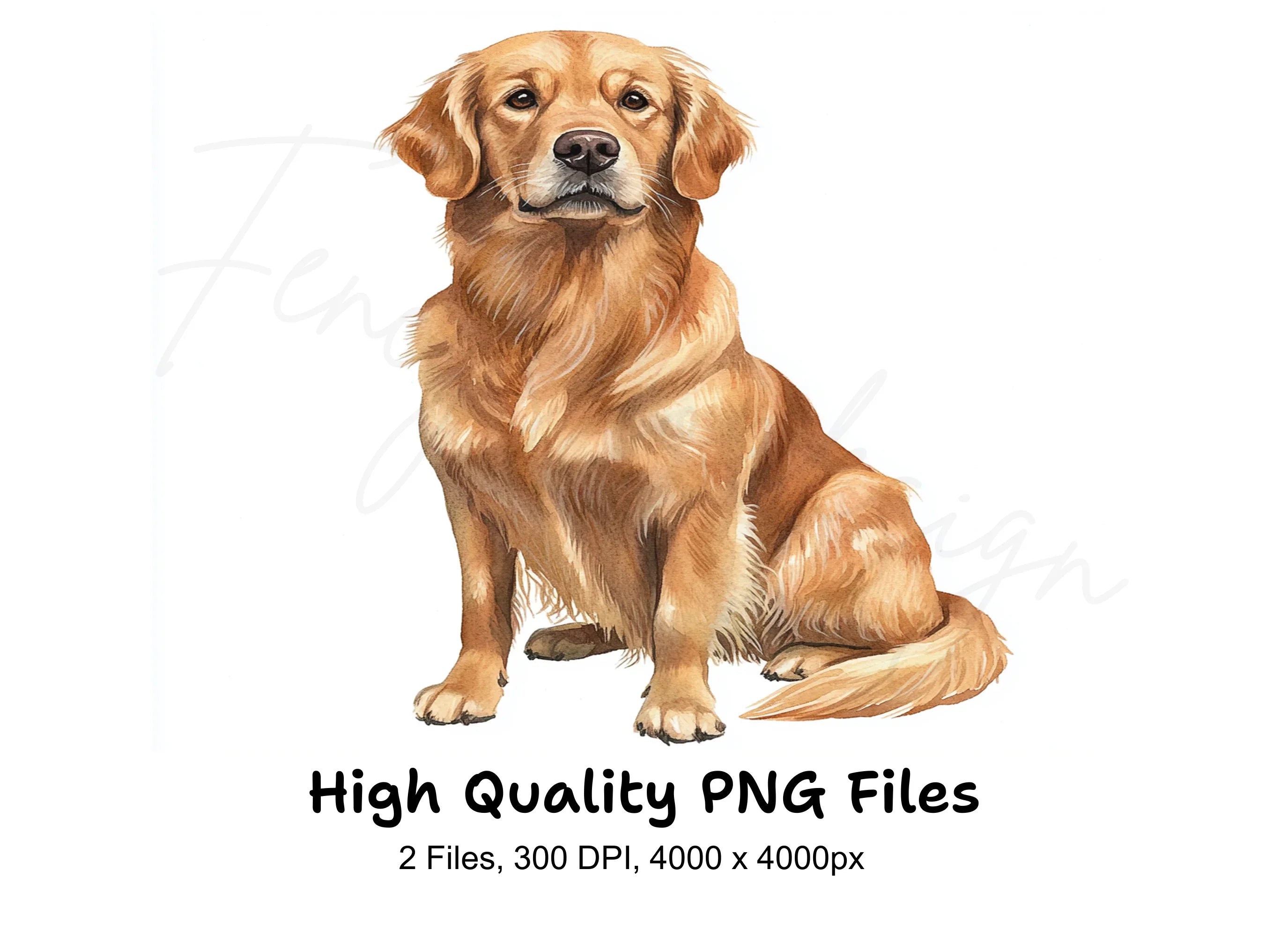 Golden Retriever Dog Clipart Bundle