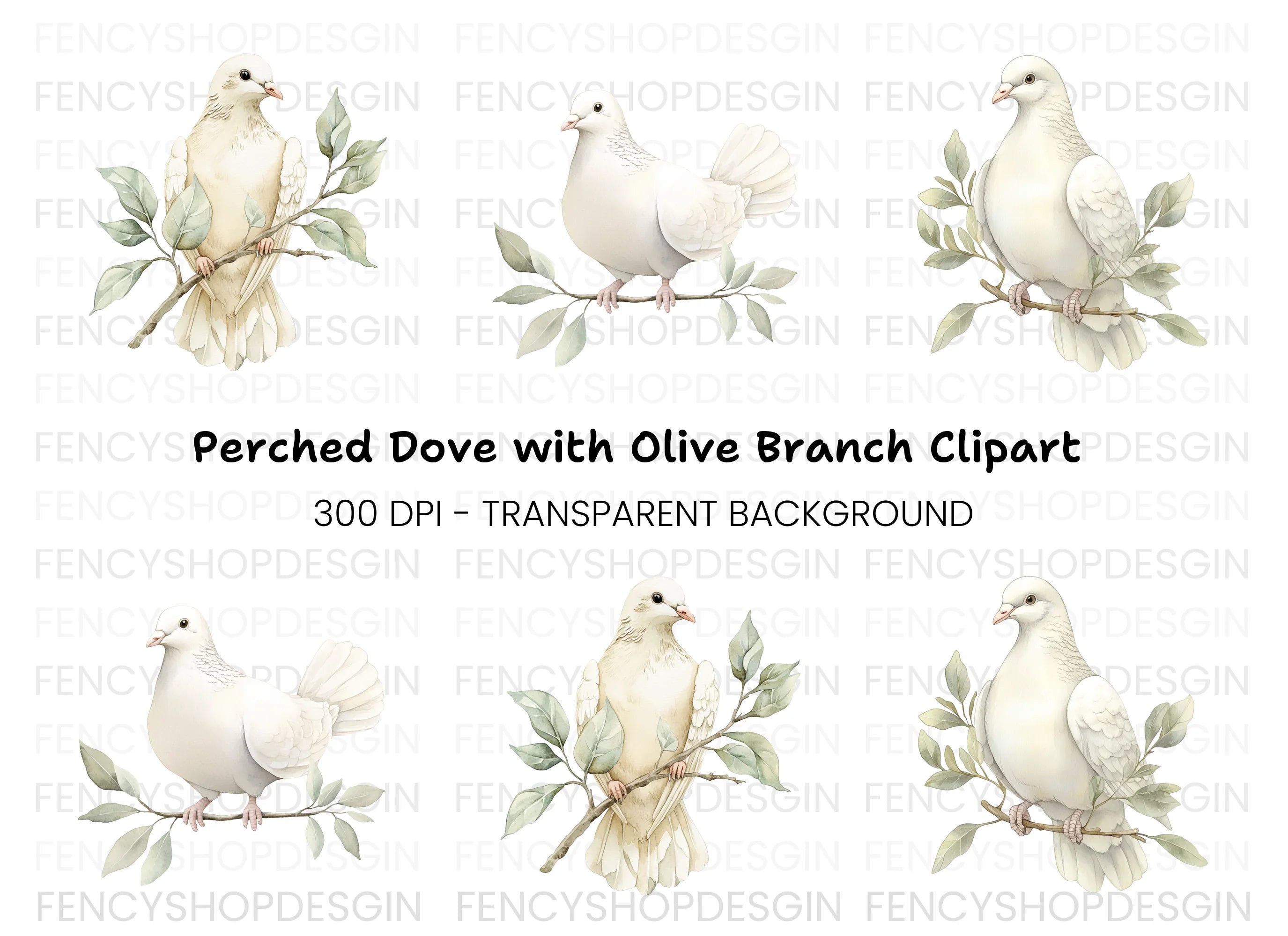 Dove Clipart Bundle