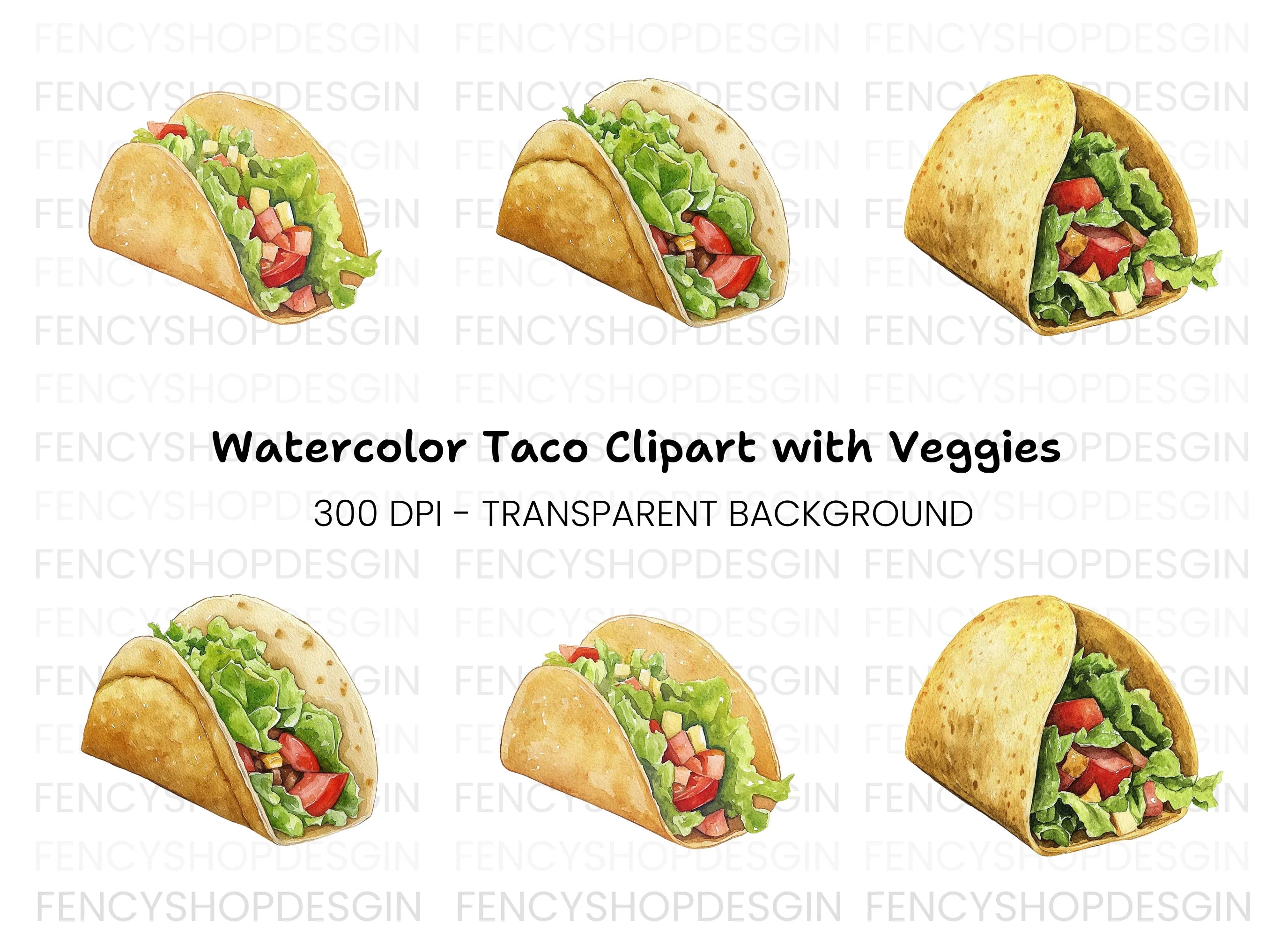 Delicious Tacos Clipart Bundle