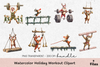 Holiday Workout Clipart Bundle