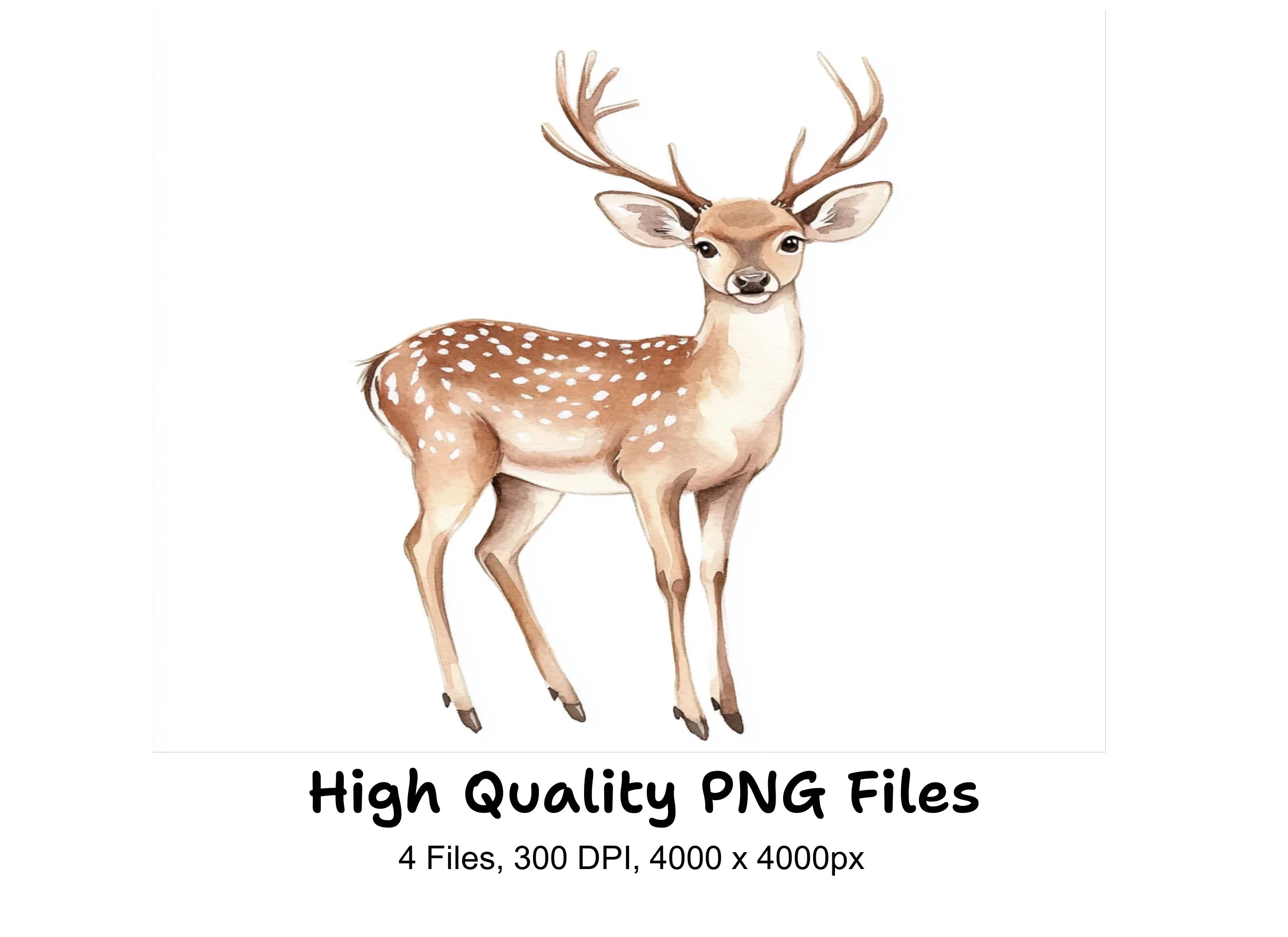 Cute Fawn Deer Clipart Bundle