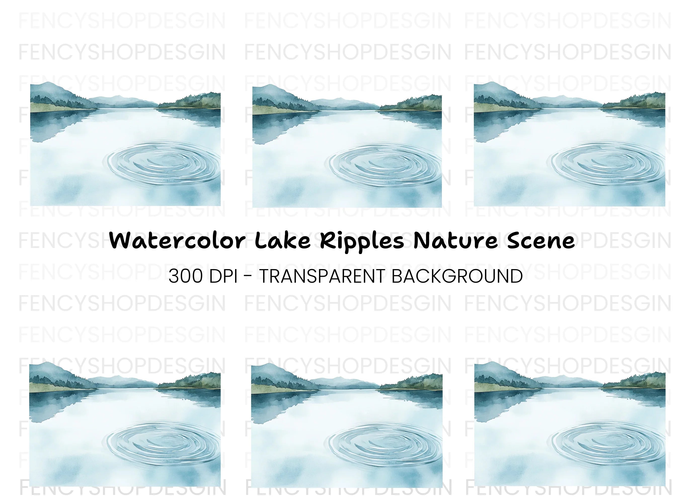 Lake Landscape Clipart Bundle