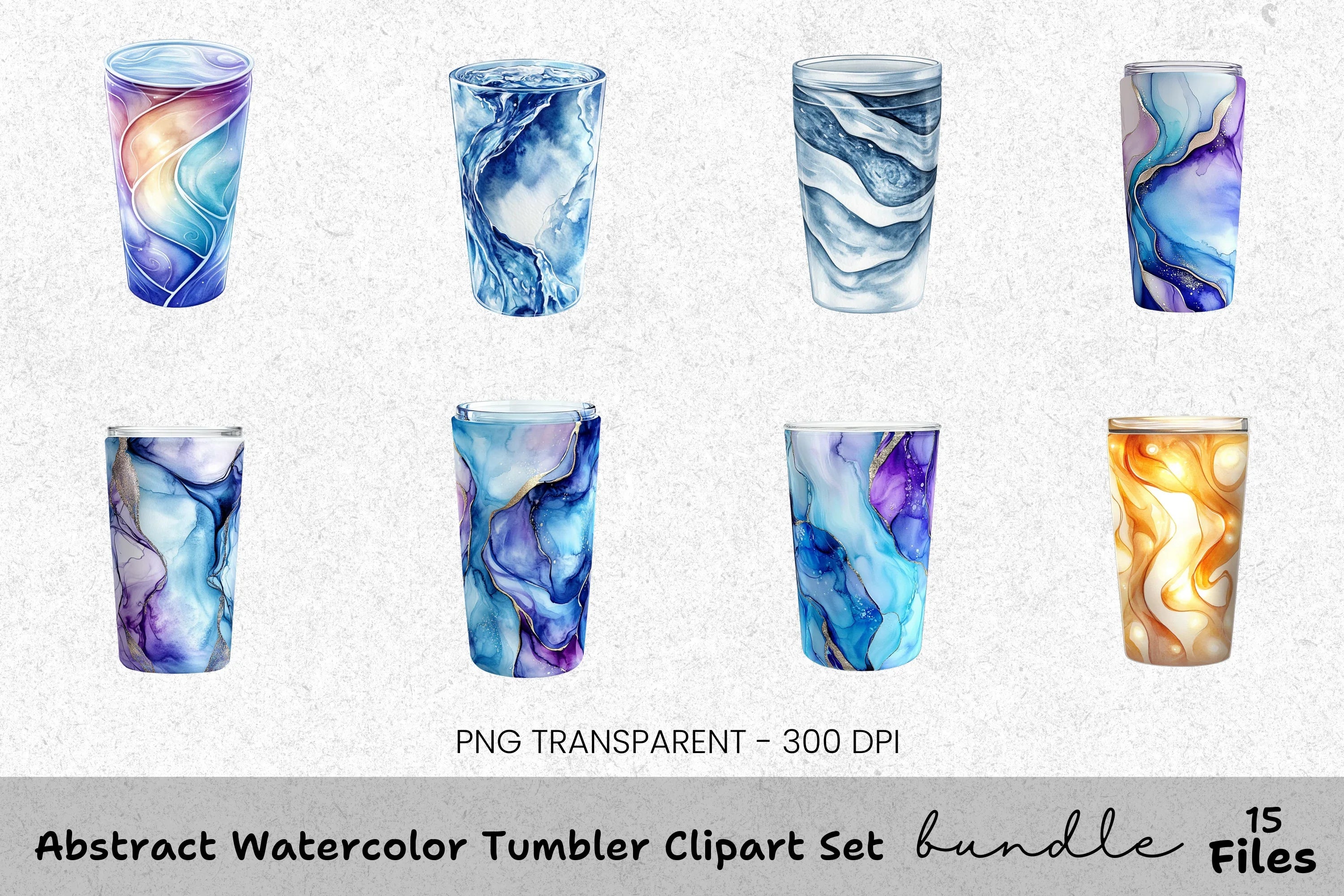 Abstract Tumbler Clipart Bundle