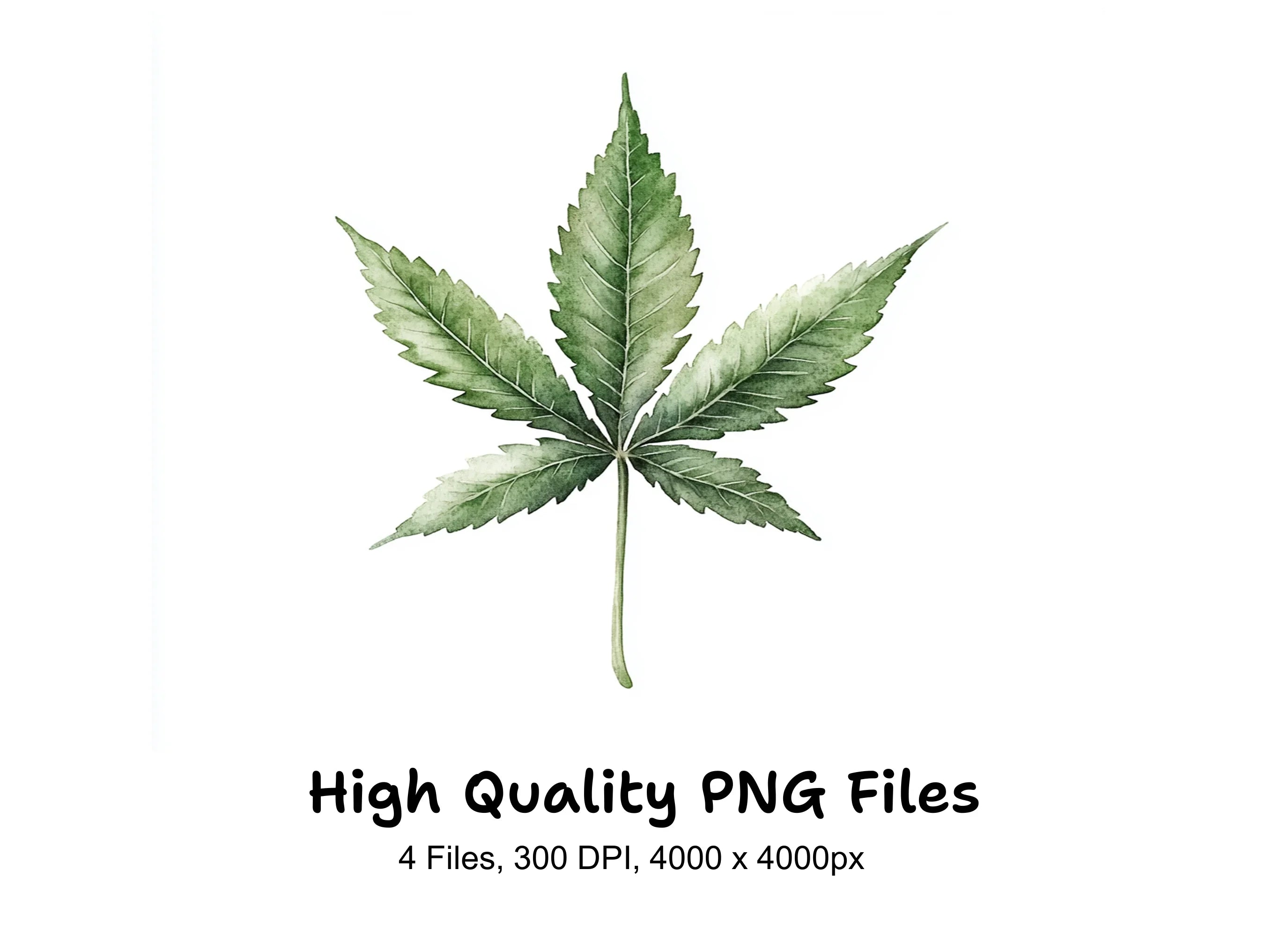 Cannabis Leaves Clipart Bundle