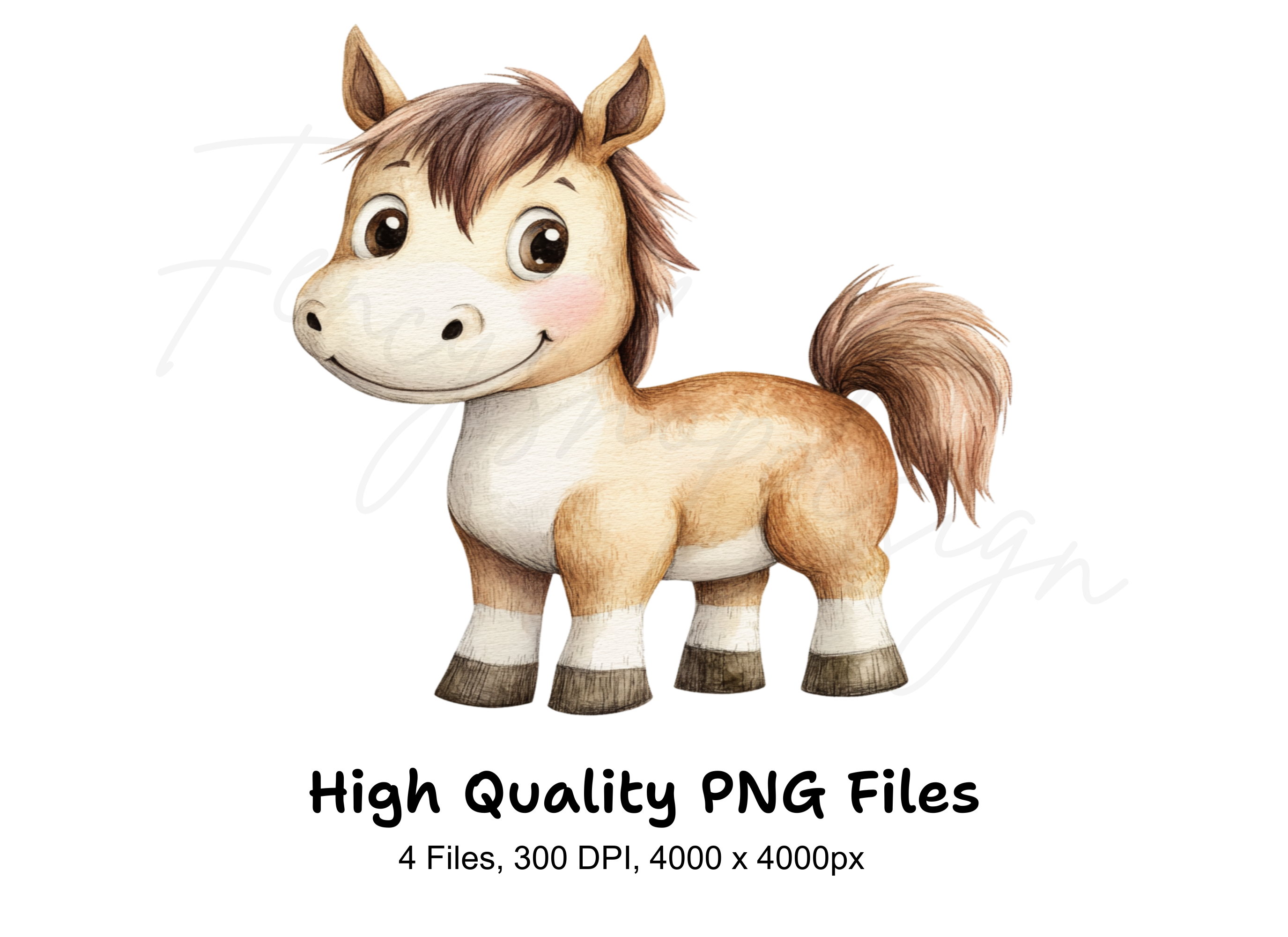 Charming Baby Horse Clipart Bundle