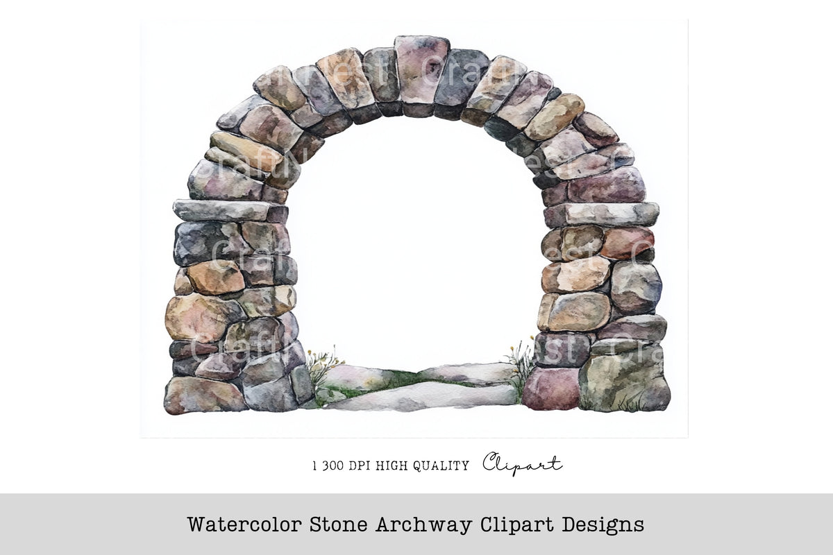 Stone Archway Designs Clipart Bundle