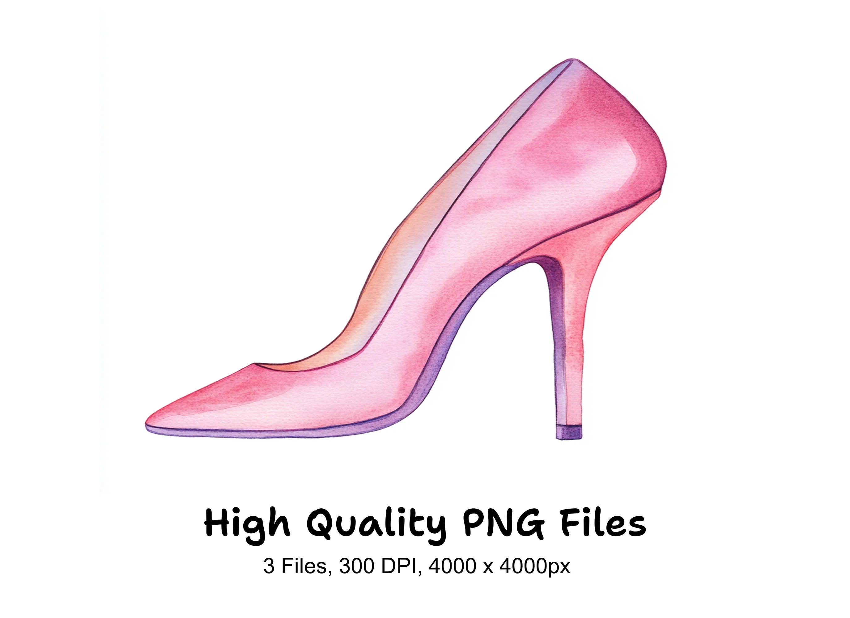 Chic Pink Heels Clipart Bundle