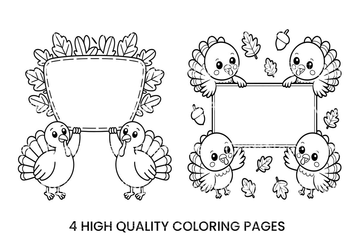 Thanksgiving Turkey Coloring Books
