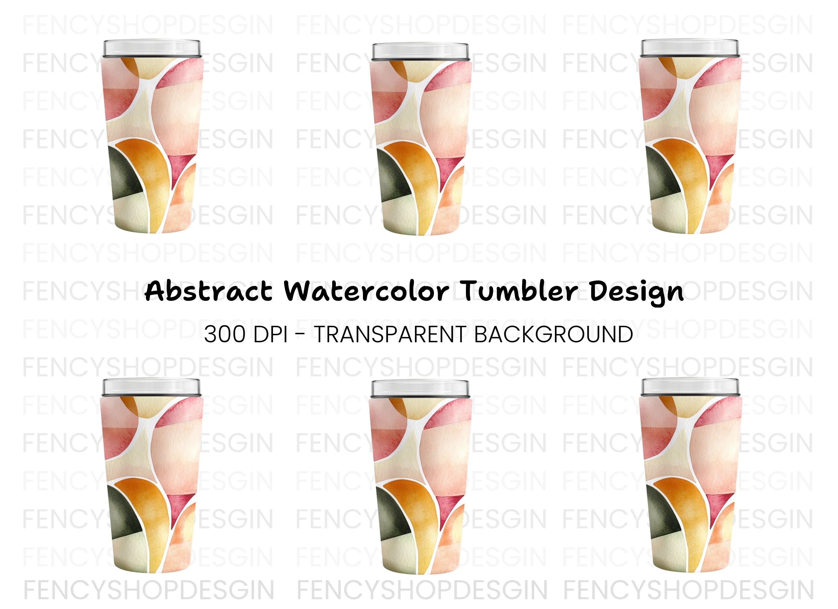 Abstract Tumbler Clipart Bundle