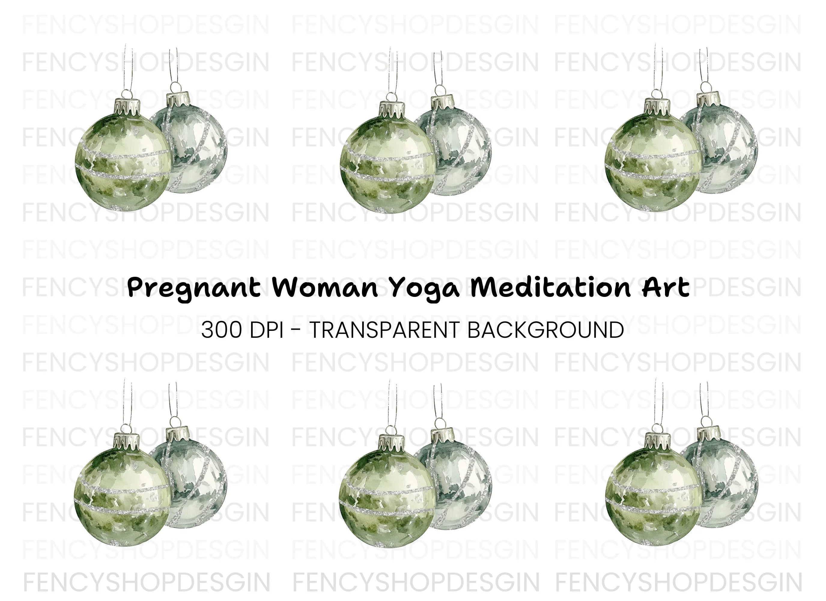 Christmas Ornaments Clipart Bundle