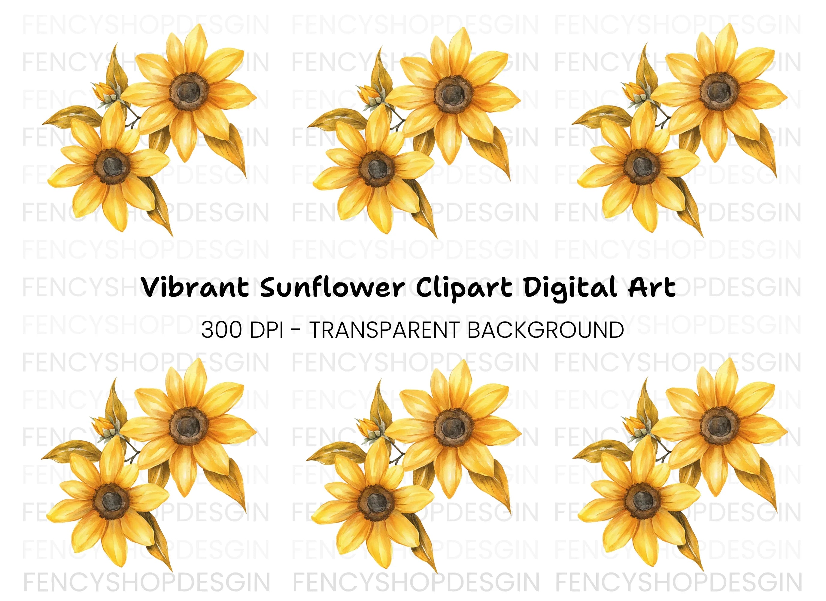 Sunflower Clipart Bundle