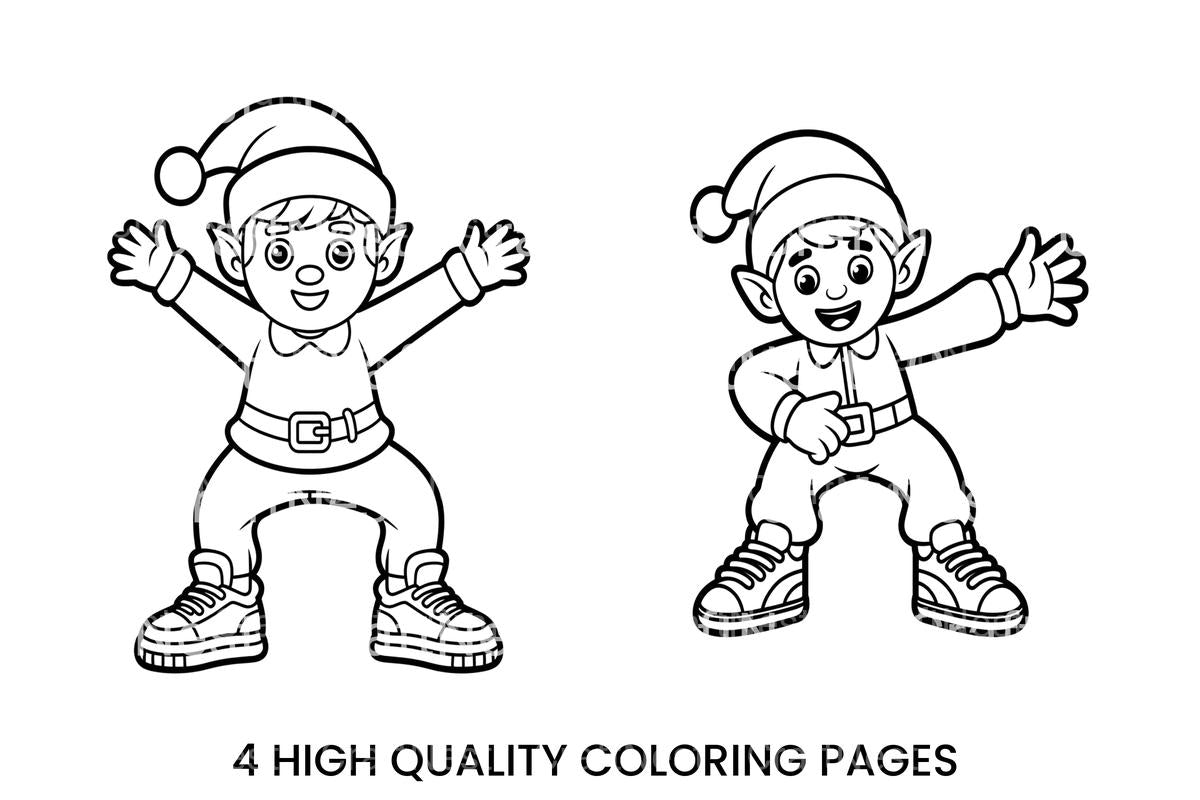 Christmas Elffor Kids Coloring Books