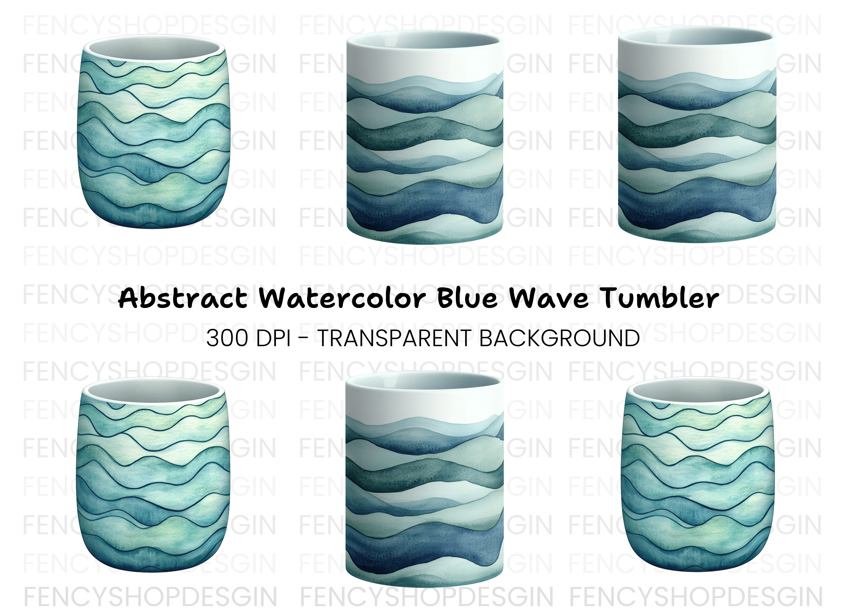 Abstract Waves Clipart Bundle