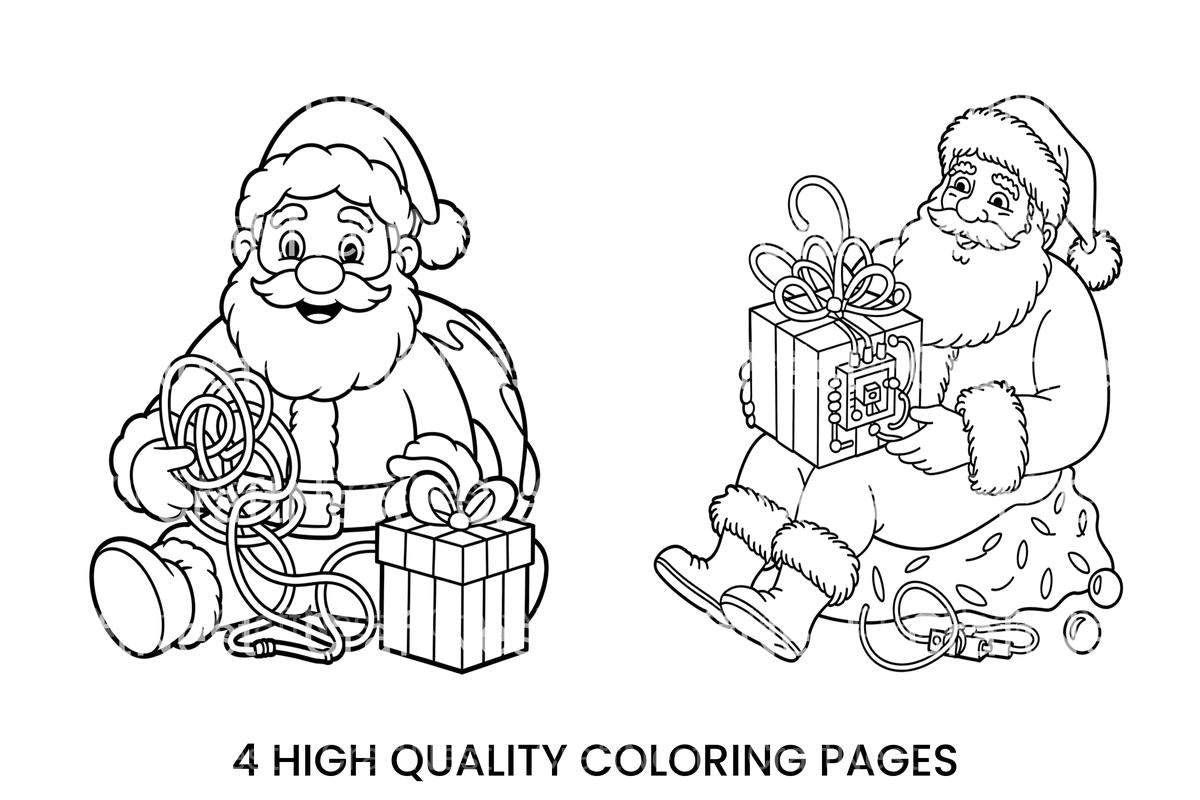 Santa Tech Troubles Coloring Books