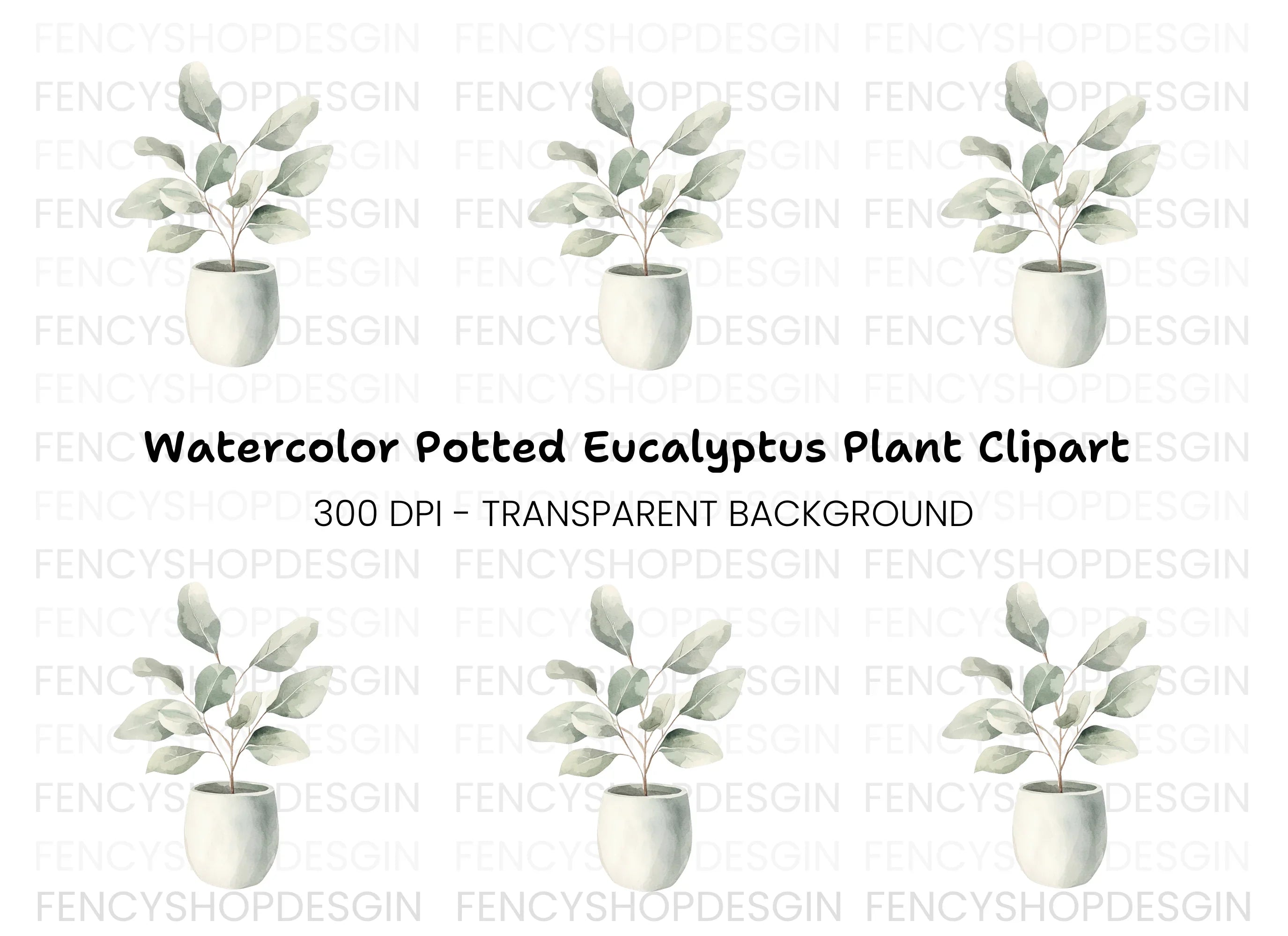 Potted Plant Clipart Bundle
