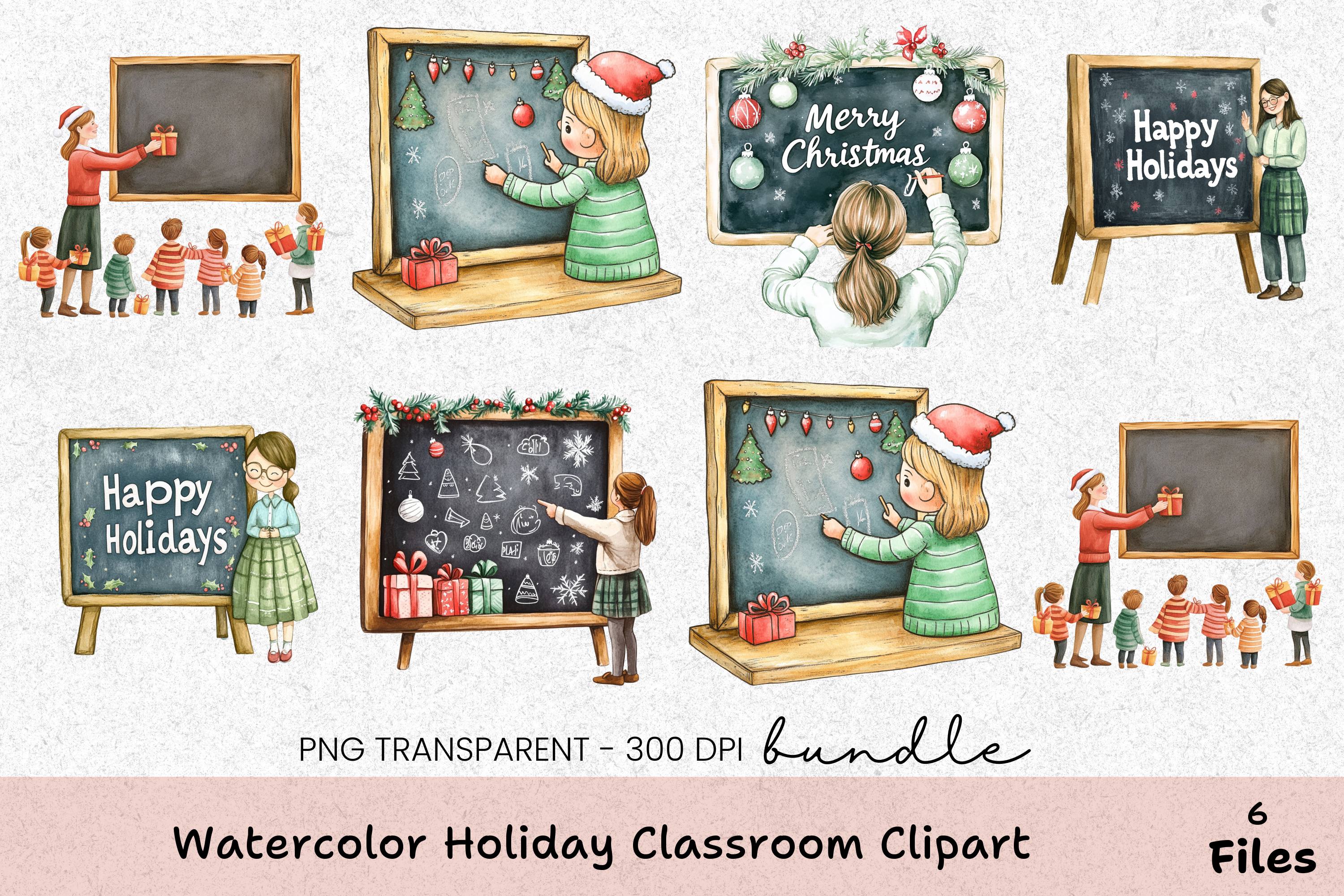 Holiday Classroom Clipart Bundle