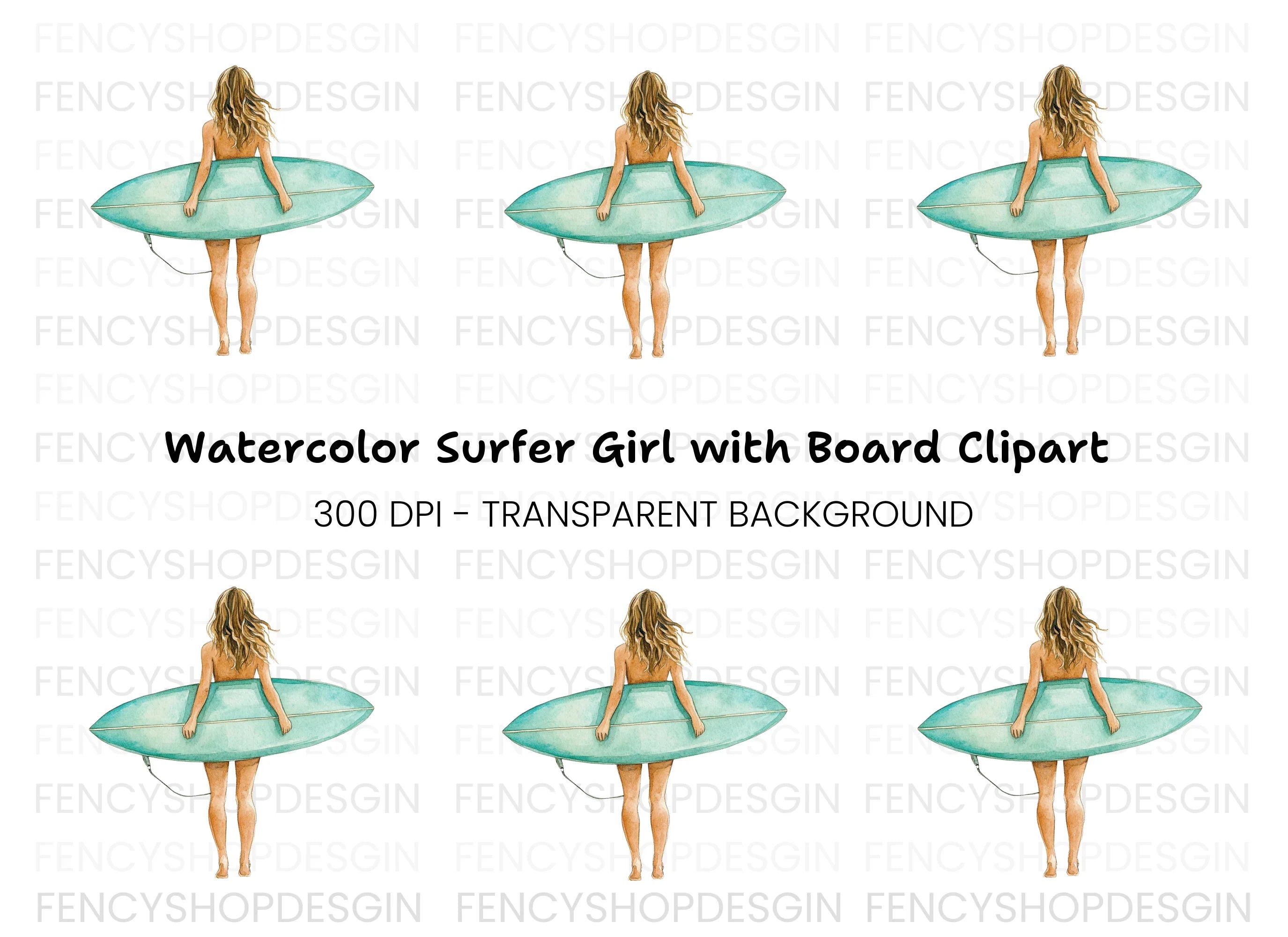 Surfer Summer Fun Clipart Bundle
