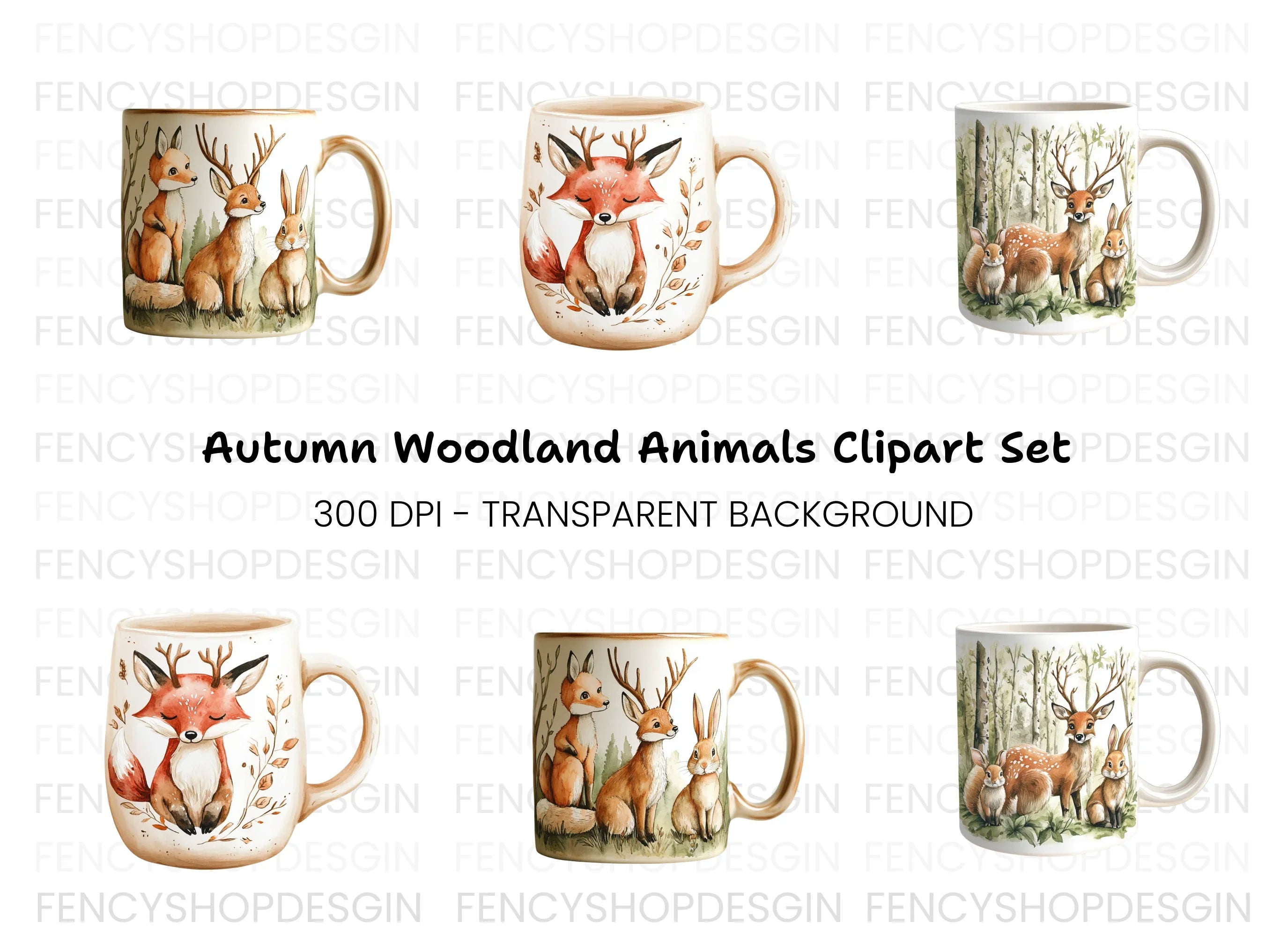 Woodland Creatures Clipart Bundle