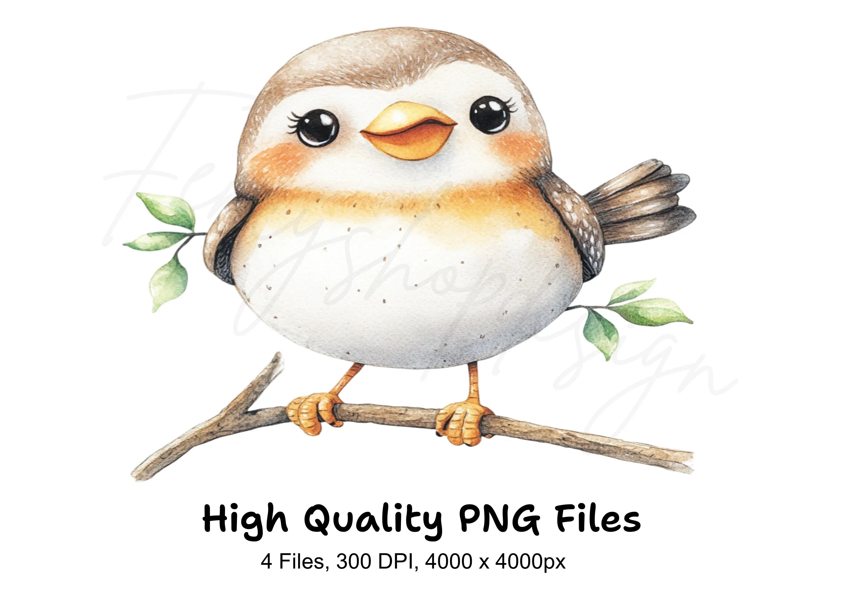 Cute Baby Birds Clipart Bundle