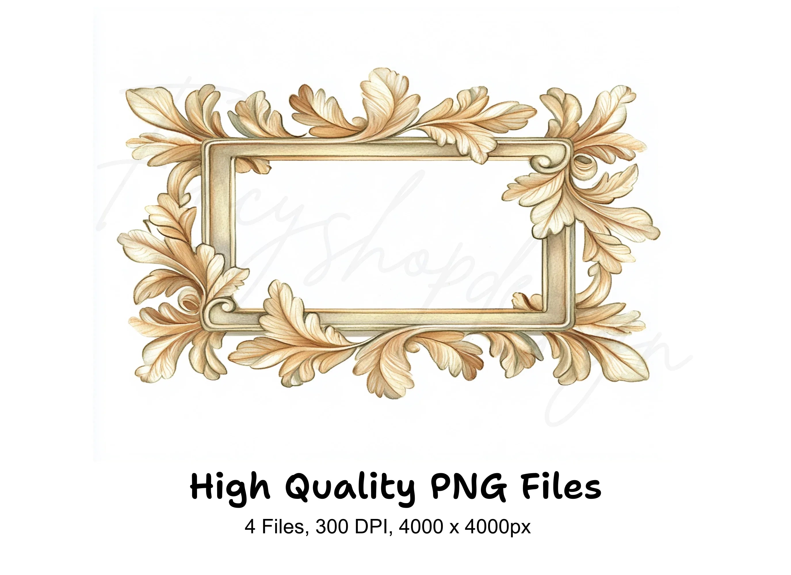 Ornate Vintage Frames Clipart Bundle