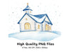 Winter Church Clipart Bundle