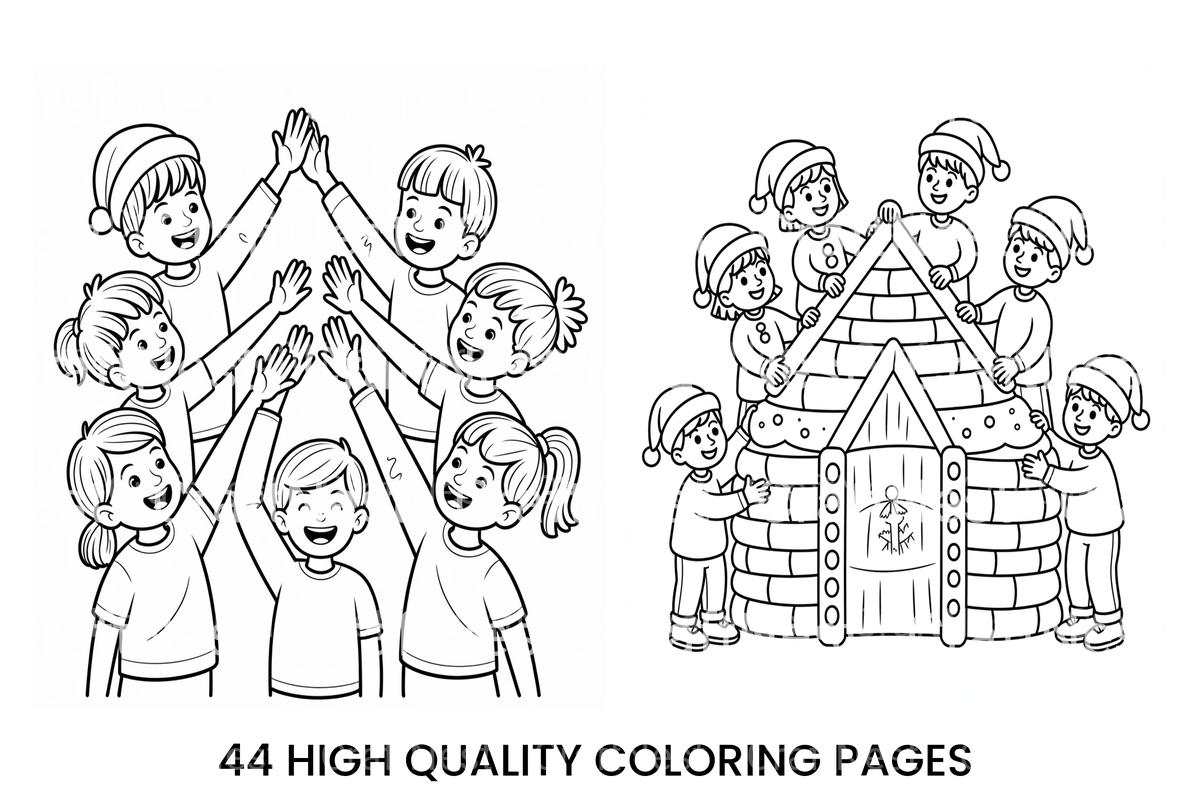 Happy Kids Winter Play Coloring Books