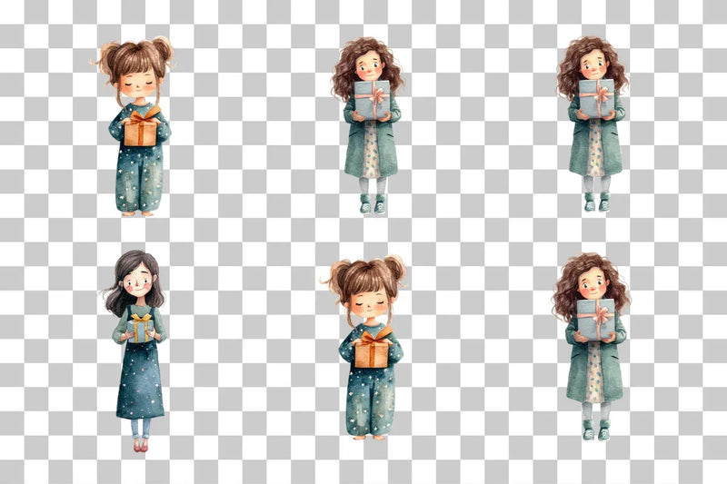 Cozy Girl Gift Box Clipart Bundle - CraftNest - Digital Crafting and Art