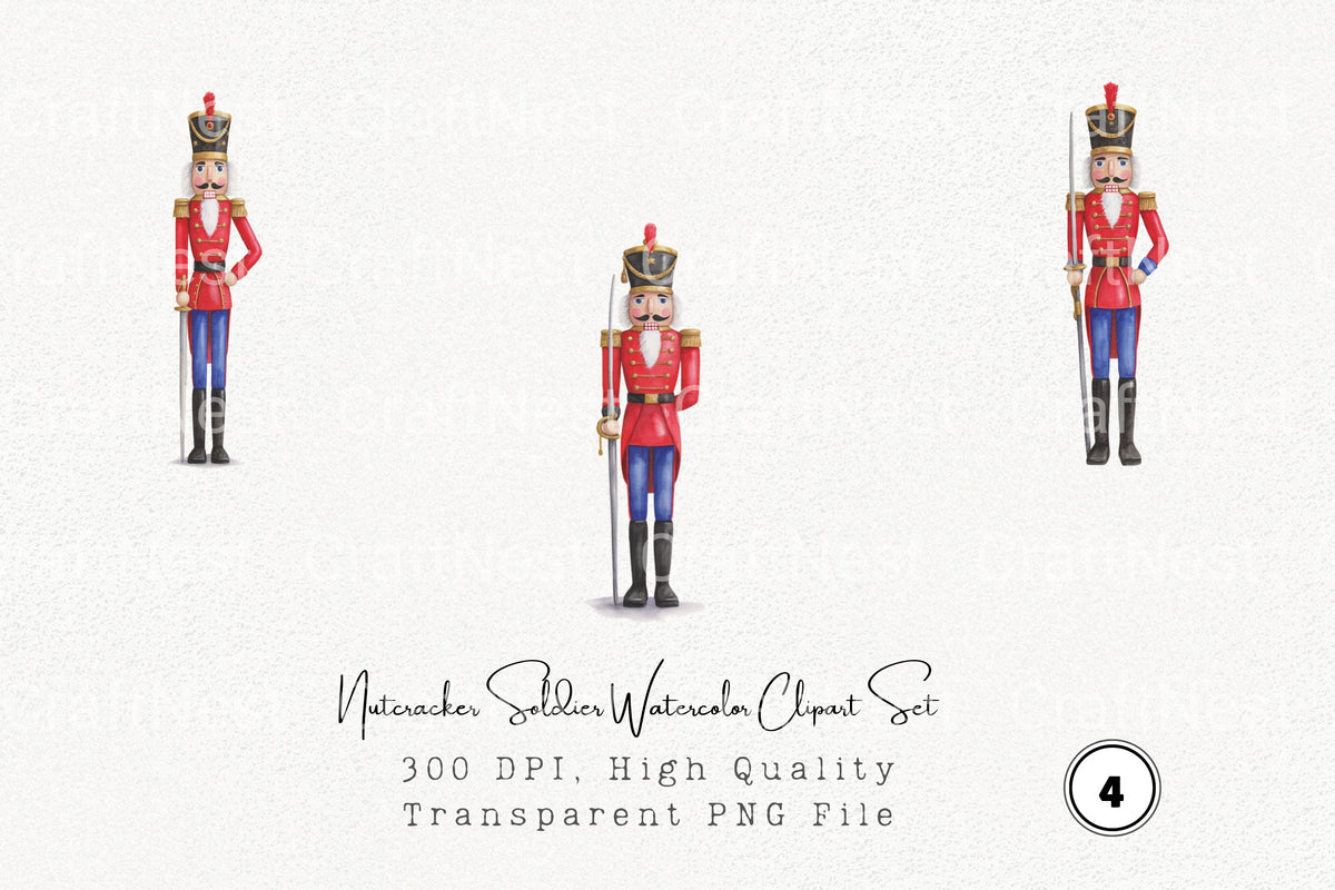 Nutcracker Soldier Clipart Bundle